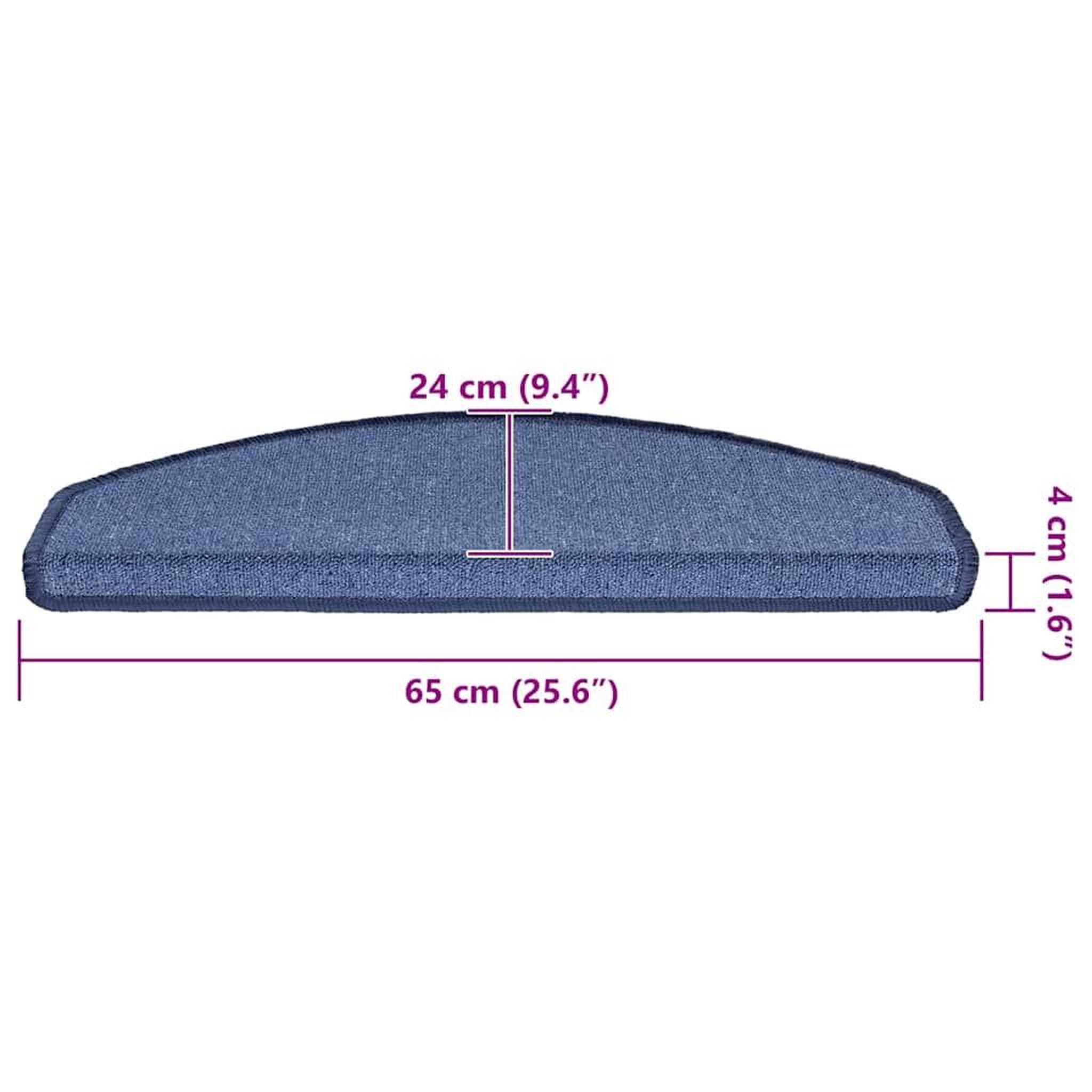 Voir la diapositive 6 : VIDAXL Tapis d'escalier 30 pcs bleu 65x24x4 cm