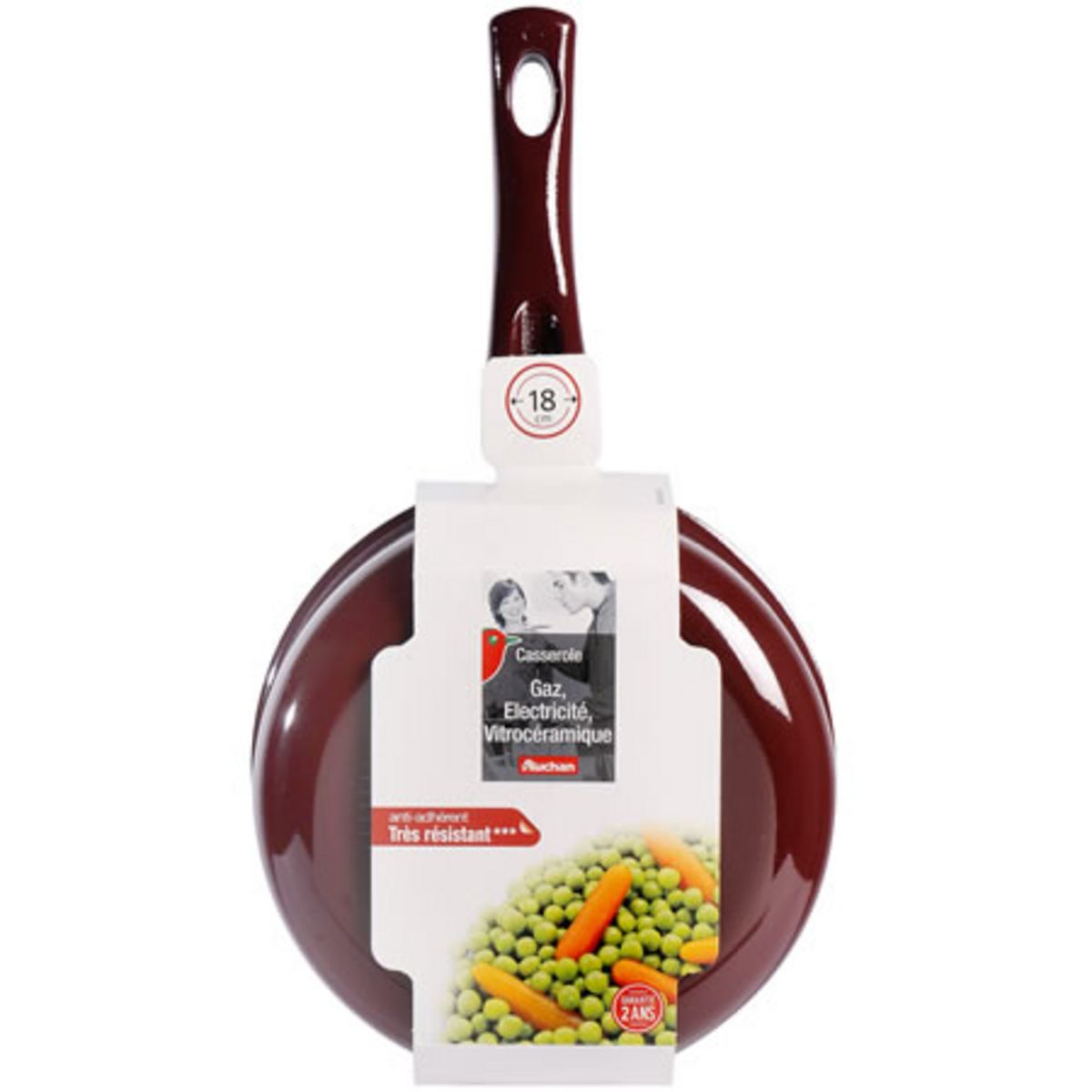 AUCHAN Casserole émaillée 