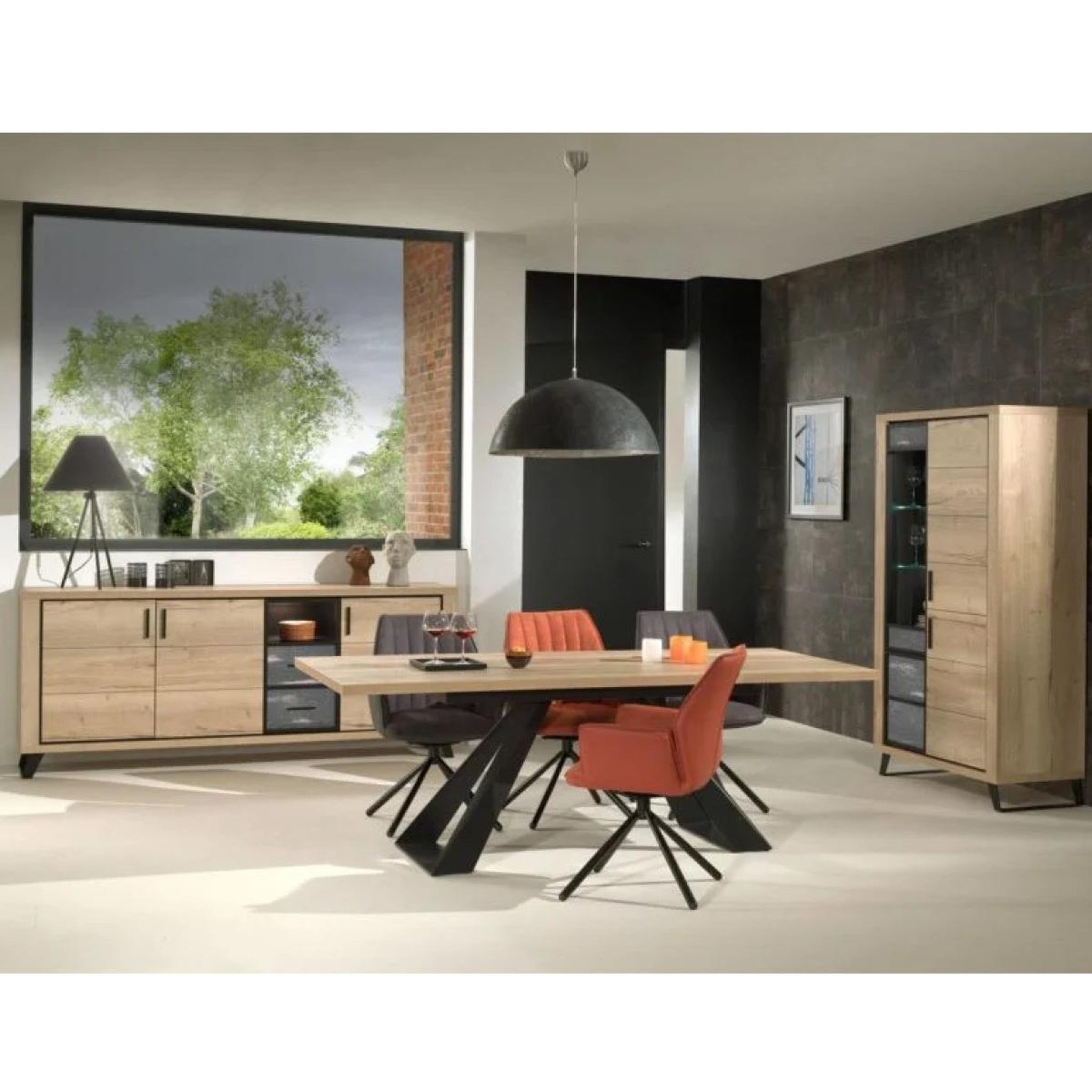 Voir la diapositive 3 : JLC KREATION Buffet contemporain de salle à manger 225cm pero