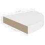 Voir la diapositive 6 : VIDAXL Etageres d'angle flottantes 2 pcs blanc 25x25x3,8 cm MDF