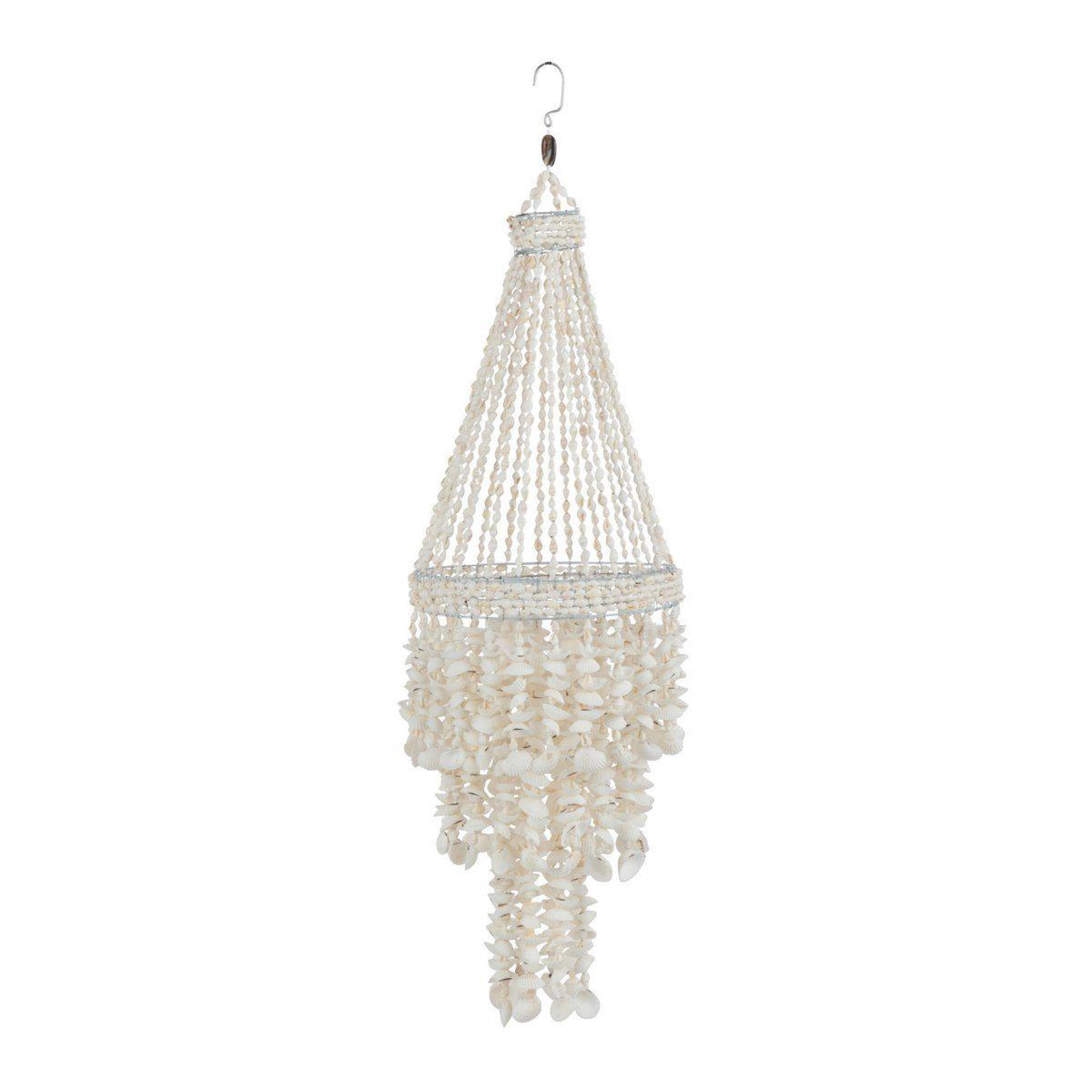J-LINE Suspension déco en coquillage  palais  70cm blanc