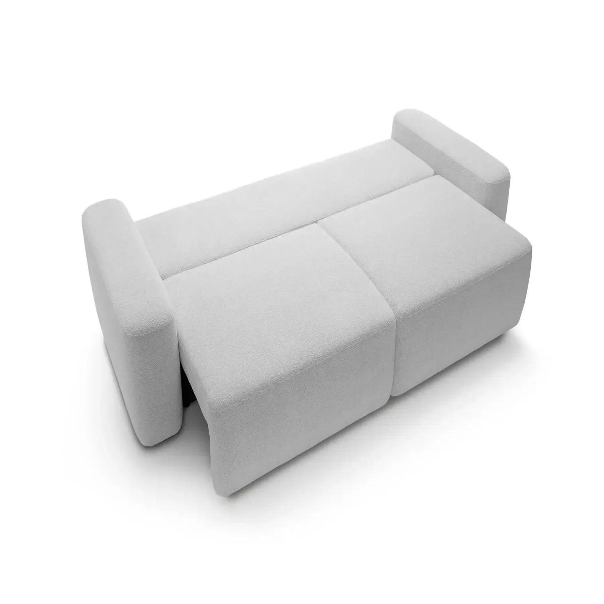 Voir la diapositive 5 : CASANOVA PARIS Ivy - canapé droit convertible coffre tissu chiné