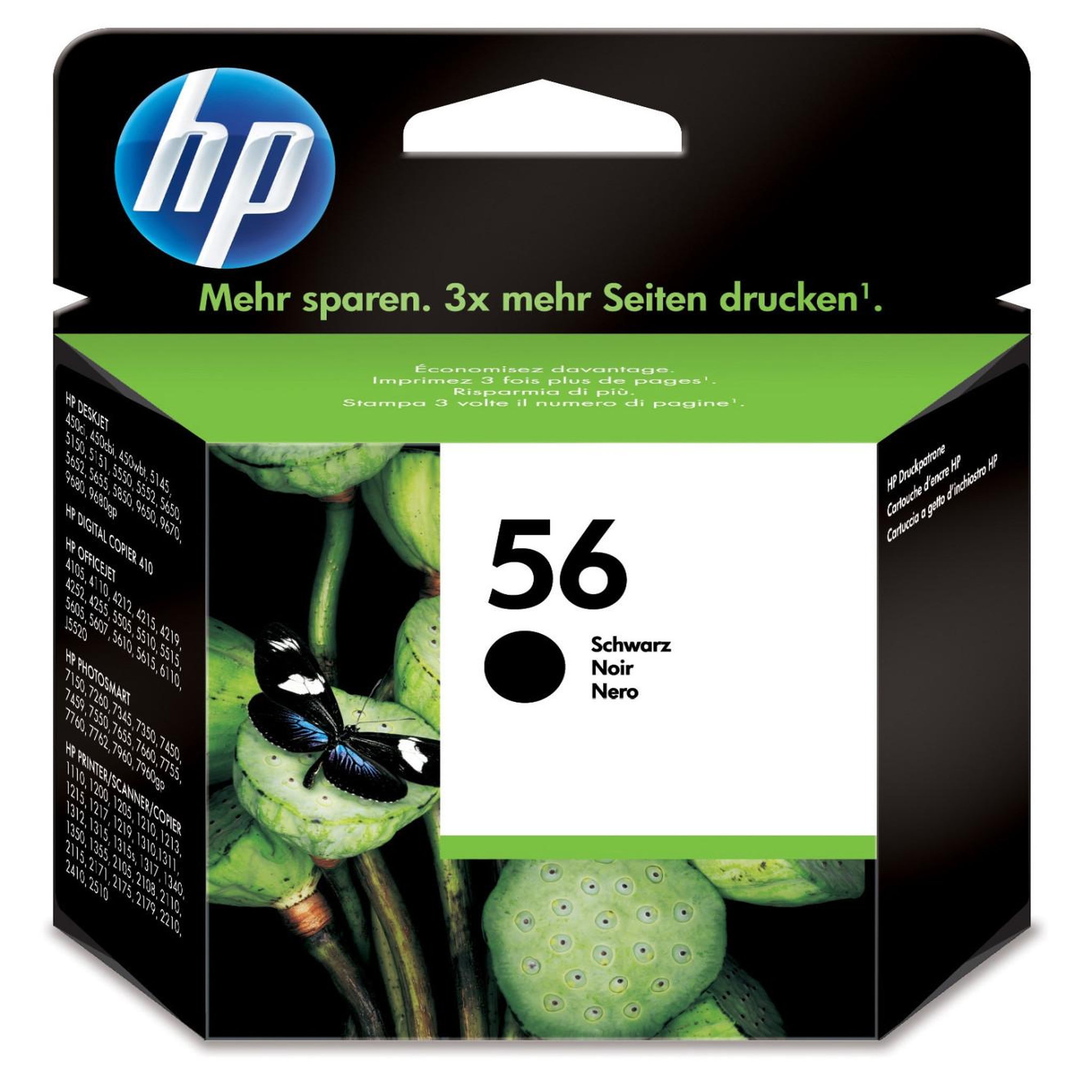 Voir la diapositive 2 : HP HP 56 cartouche dencre noire authentique pour HP OfficeJet 5610 et HP PSC 1217/1311/1355 C6656AE