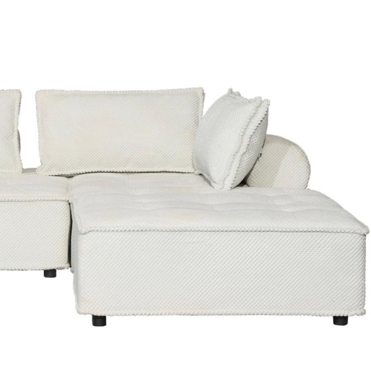 CONCEPT USINE Canapé d'angle 4 places blanc STAVA