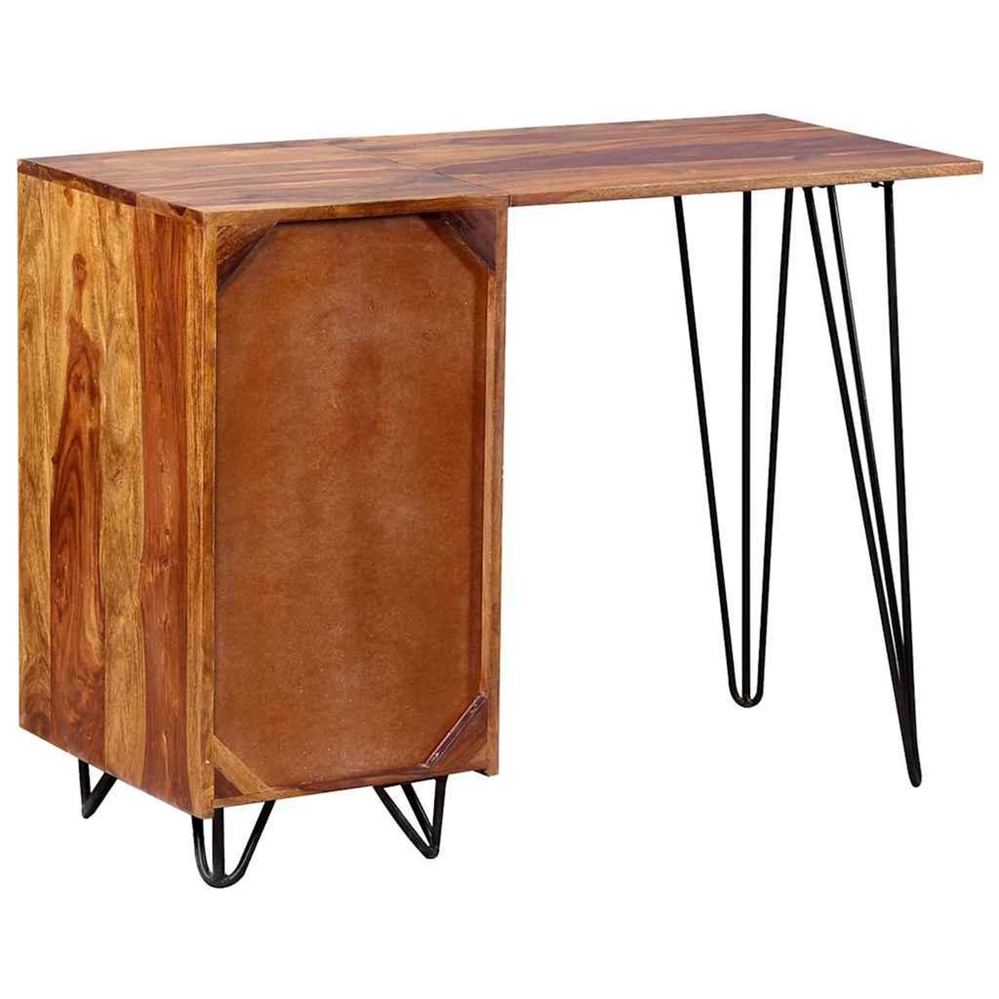 Voir la diapositive 3 : VIDAXL Bureau avec 1 tiroir et 1 armoire Bois massif
