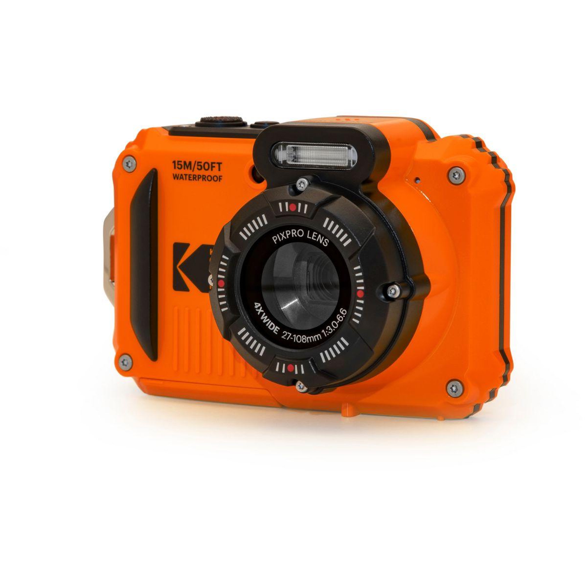 Voir la diapositive 3 : Kodak Appareil photo Compact WPZ2 Orange + 1 Batterie + Carte 16 Go