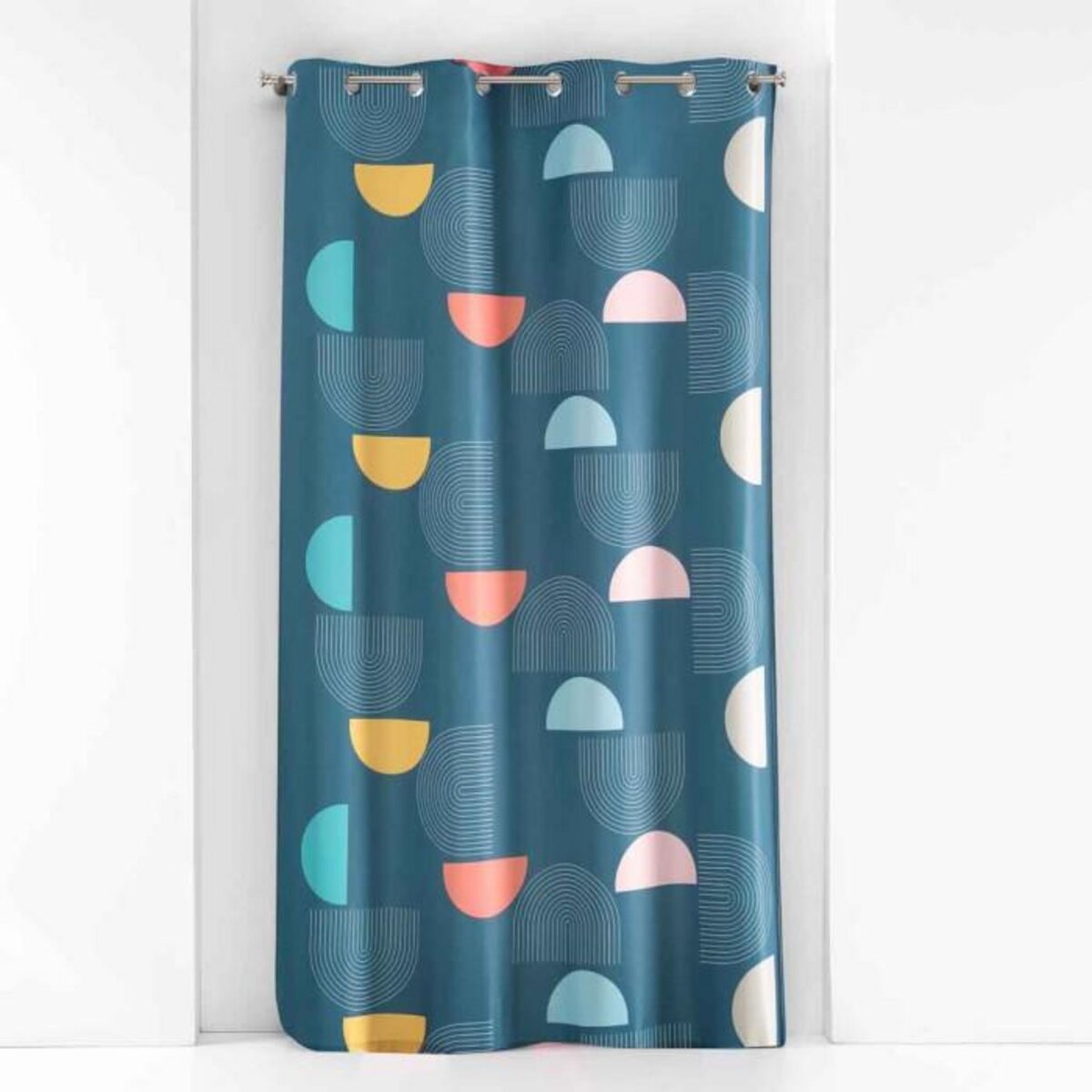 Paris Prix Rideau à Œillets Imprimé  Pop Art  140x260cm Bleu