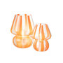 Voir la diapositive 5 : Paris Prix Lampe à Poser Rayures en Verre  Ophelie  15cm Orange
