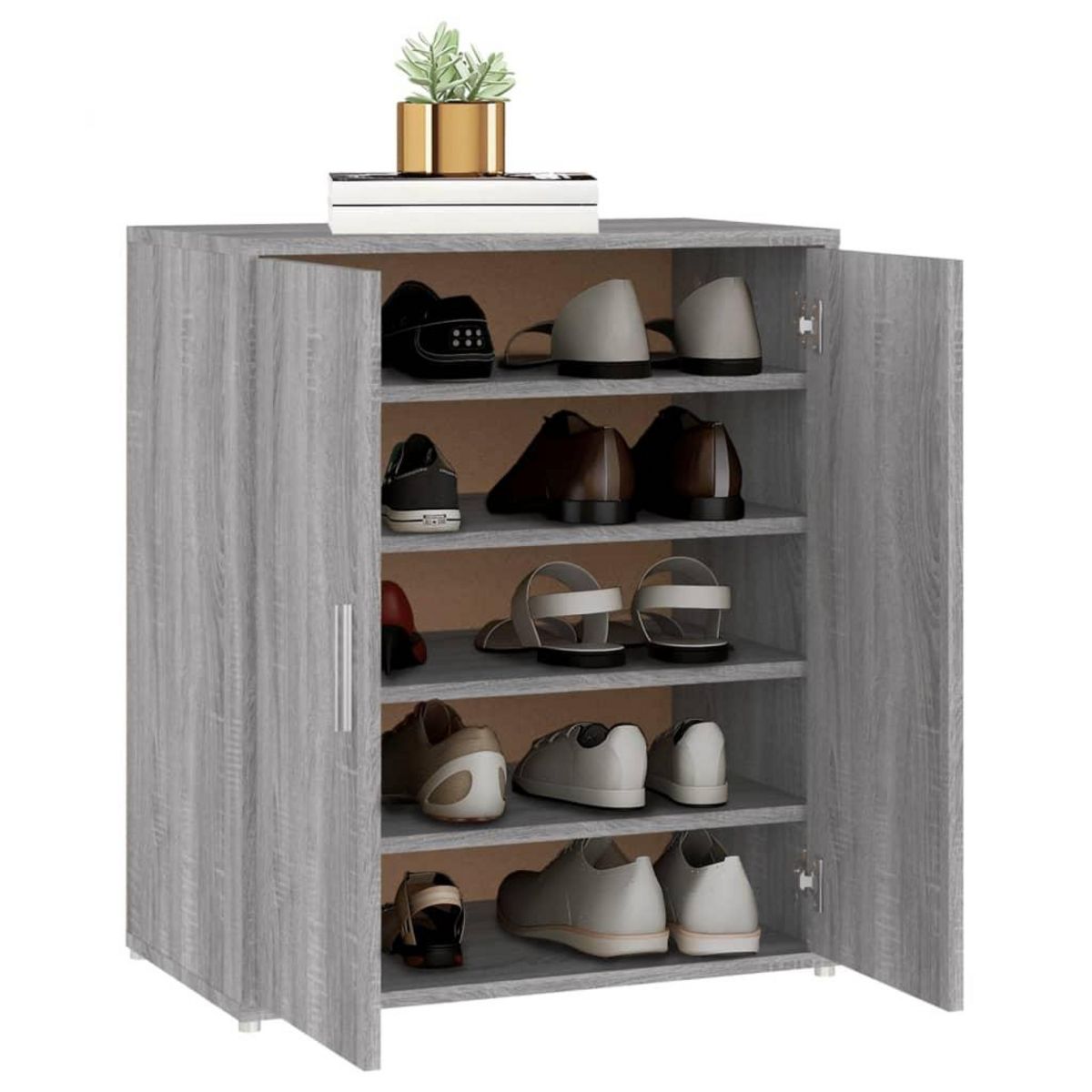 VIDAXL Meuble a chaussures Sonoma gris 60x35x70 cm Bois d'ingenierie