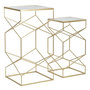 Voir la diapositive 4 : Paris Prix Lot de 2 Tables d'Appoint Design  Glassy  100cm Or