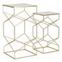 Voir la diapositive 4 : Paris Prix Lot de 2 Tables d'Appoint Design  Glassy  100cm Or