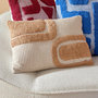 Voir la diapositive 4 : ATMOSPHERA Coussin Déco Tufté  Poppy  38x58cm Beige Lin