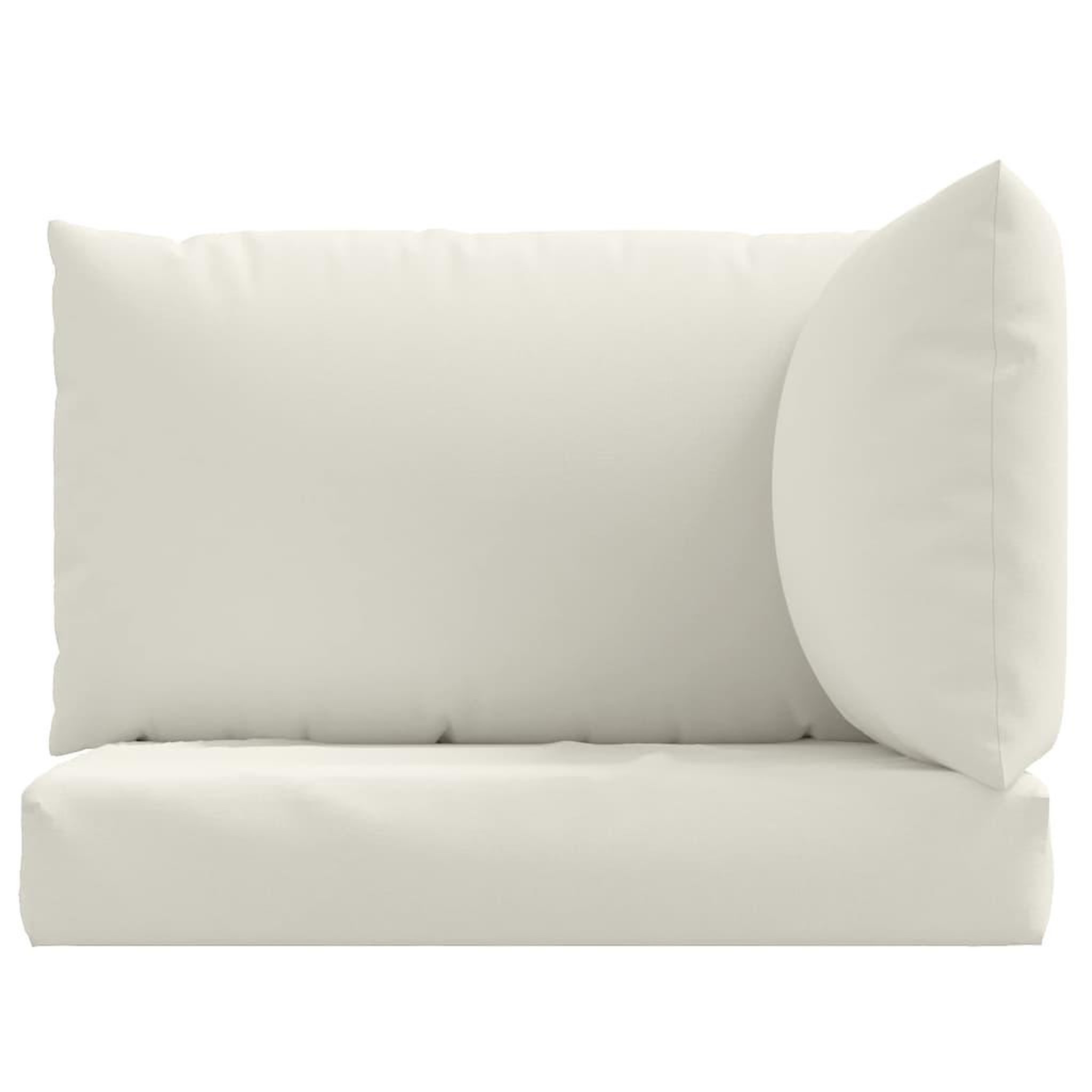 Voir la diapositive 4 : VIDAXL Coussins de palette lot de 3 creme melange tissu