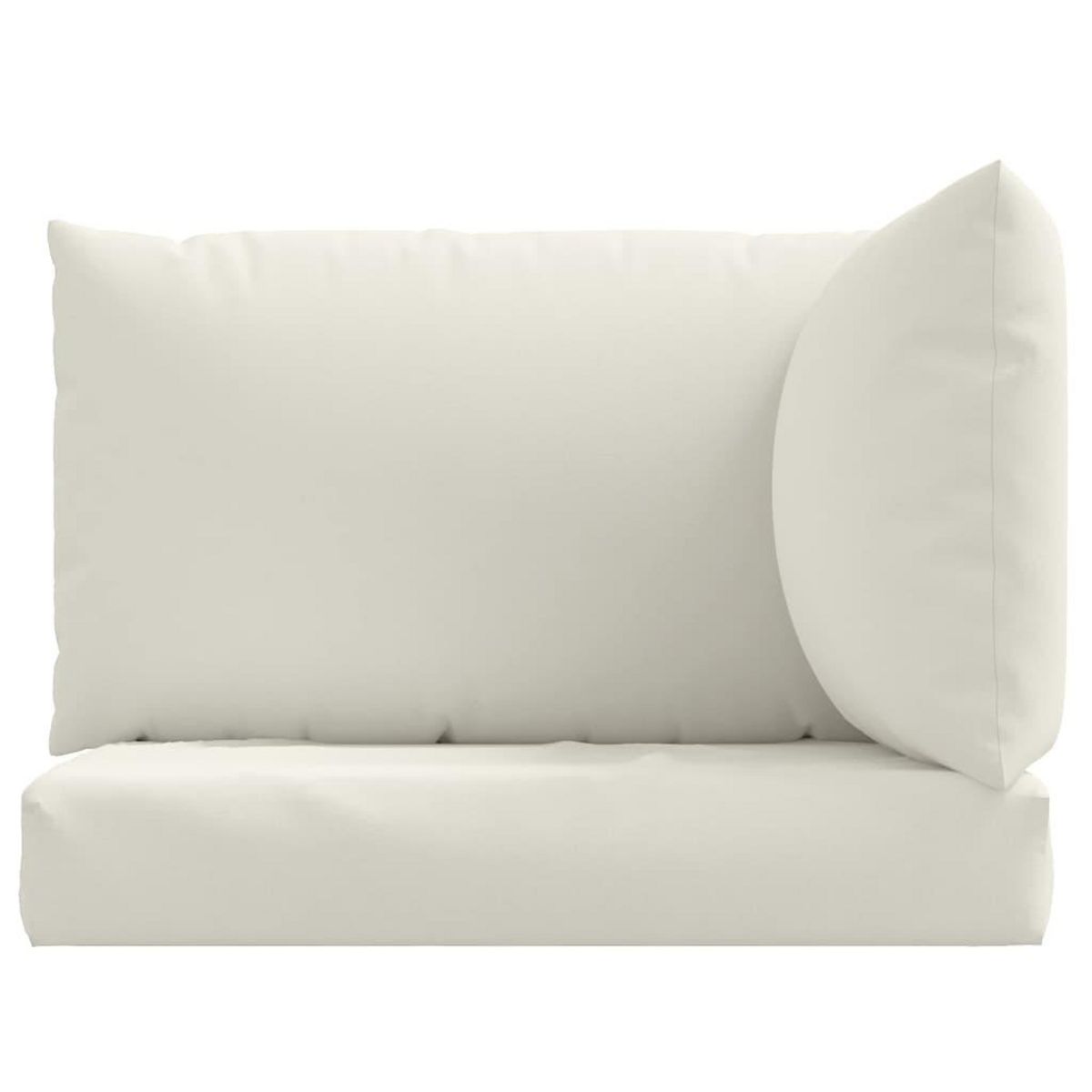 VIDAXL Coussins de palette lot de 3 creme melange tissu