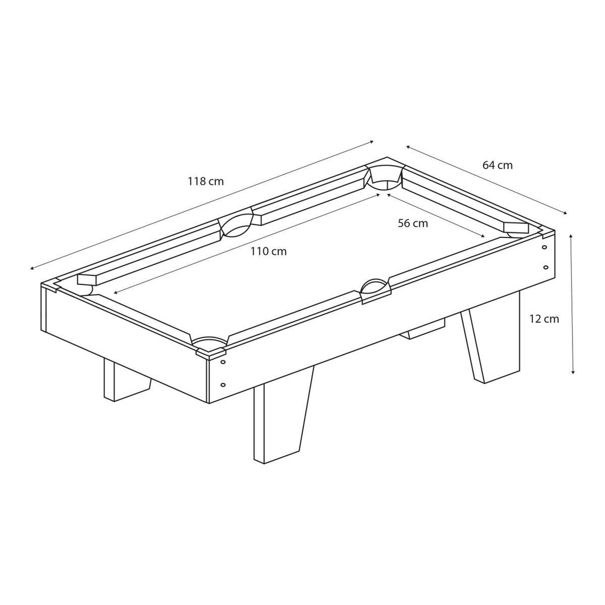 Voir la diapositive 2 : Cougar Mini billard portable noir-bleu