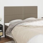 VIDAXL Tetes de lit 4 pcs Taupe 100x5x78/88 cm Tissu