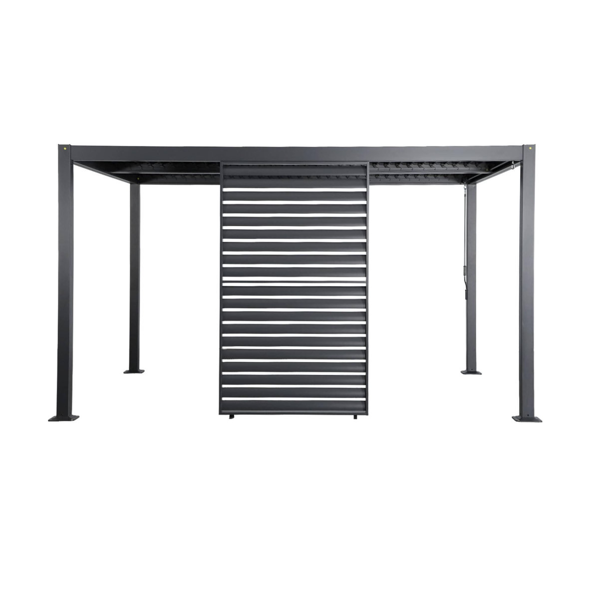 SWEEEK Persienne 130cm pour pergola bioclimatique aluminium anthracite Palace