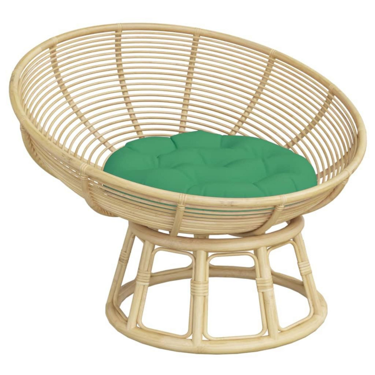 VIDAXL Coussin rond vert Ø 60 x11 cm tissu oxford