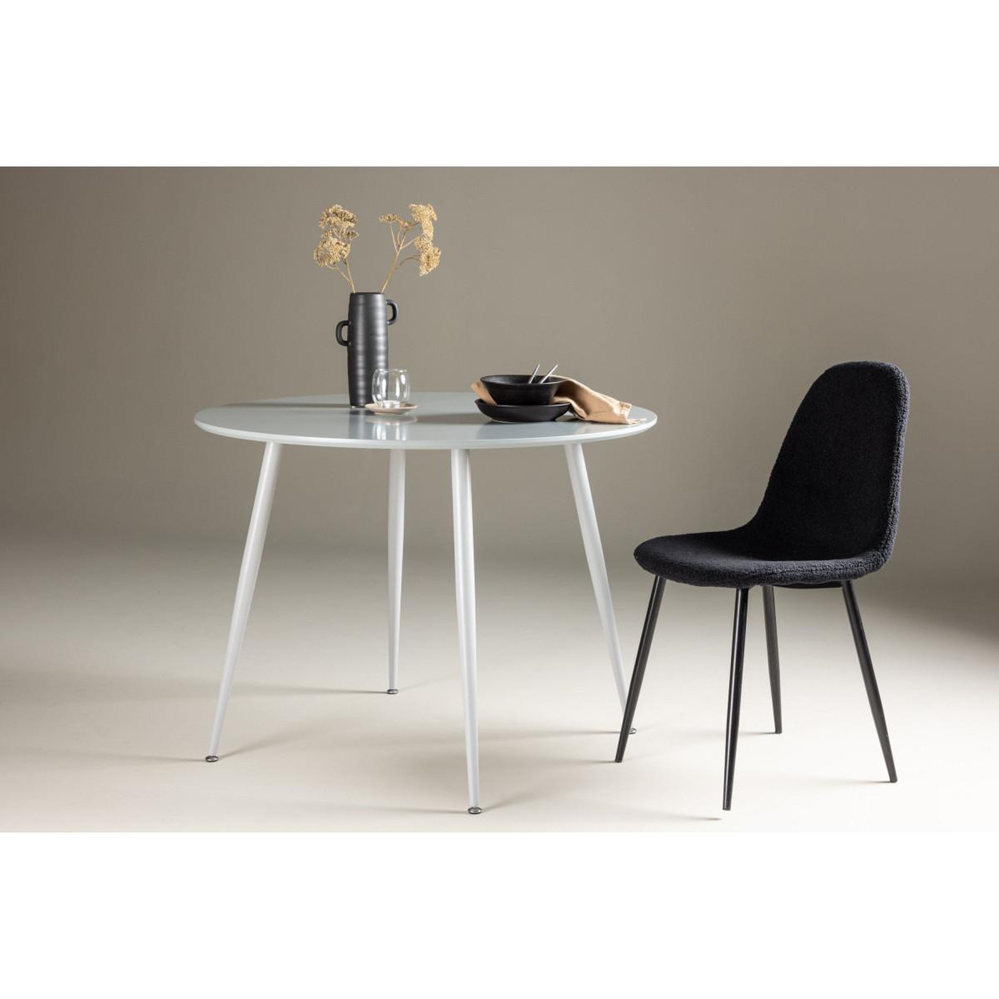 Voir la diapositive 6 : Paris Prix Table à manger design  plaza  100cm gris