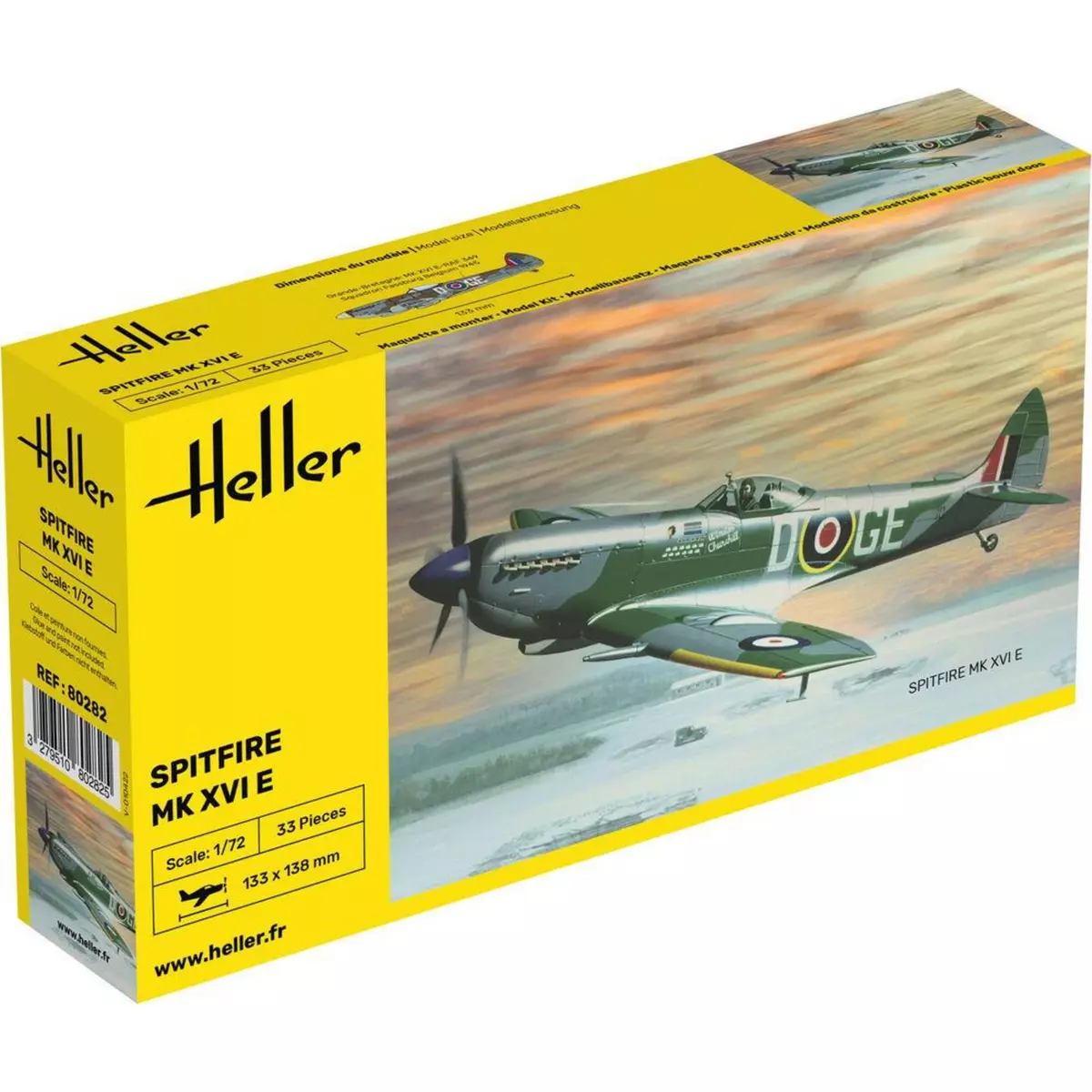 Heller Maquette avion : Spitfire MK XVI