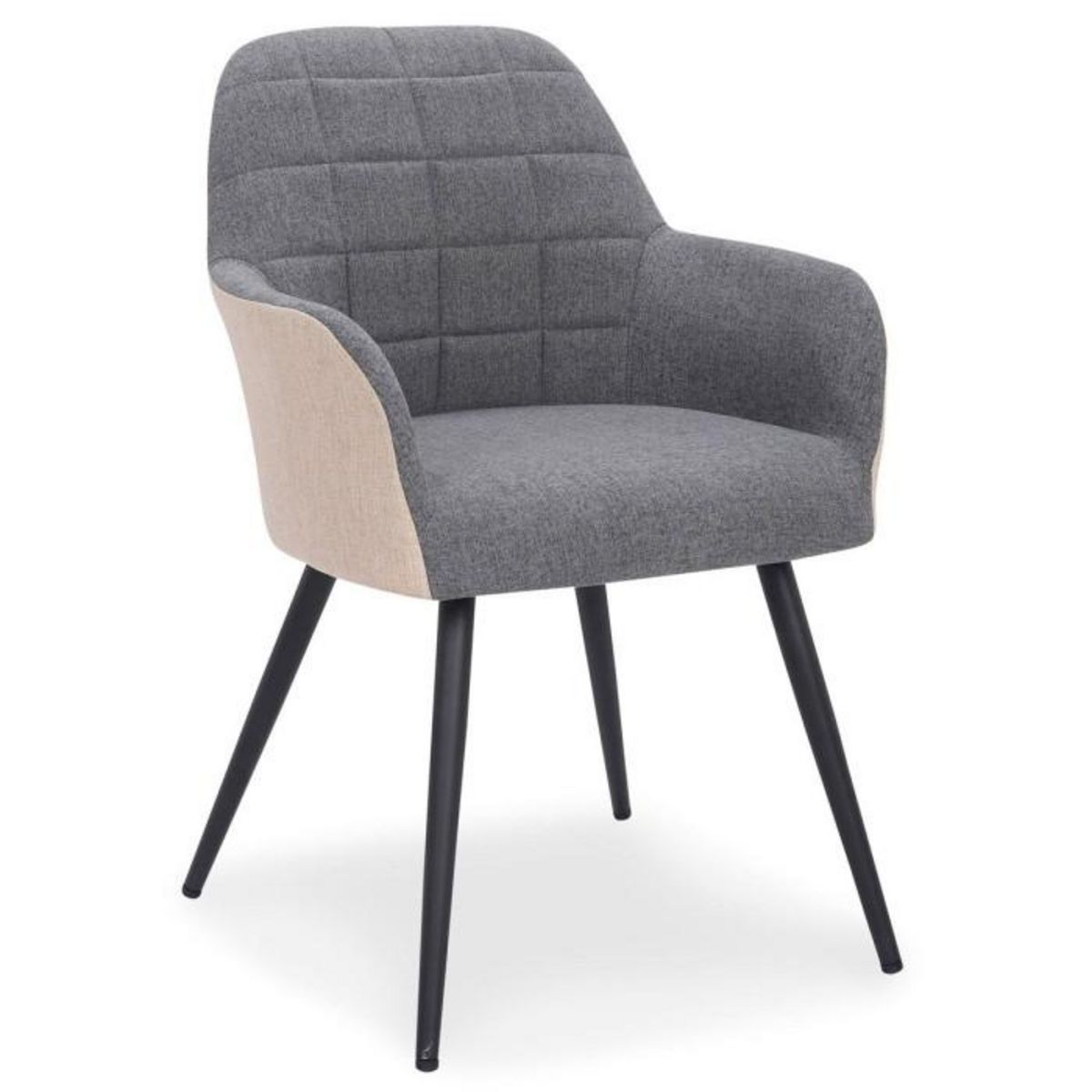 Paris Prix Lot de 2 Fauteuils Design  Singolo  81cm Beige & Gris