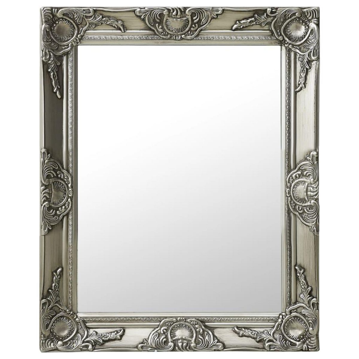 VIDAXL Miroir mural style baroque 50x60 cm Argente