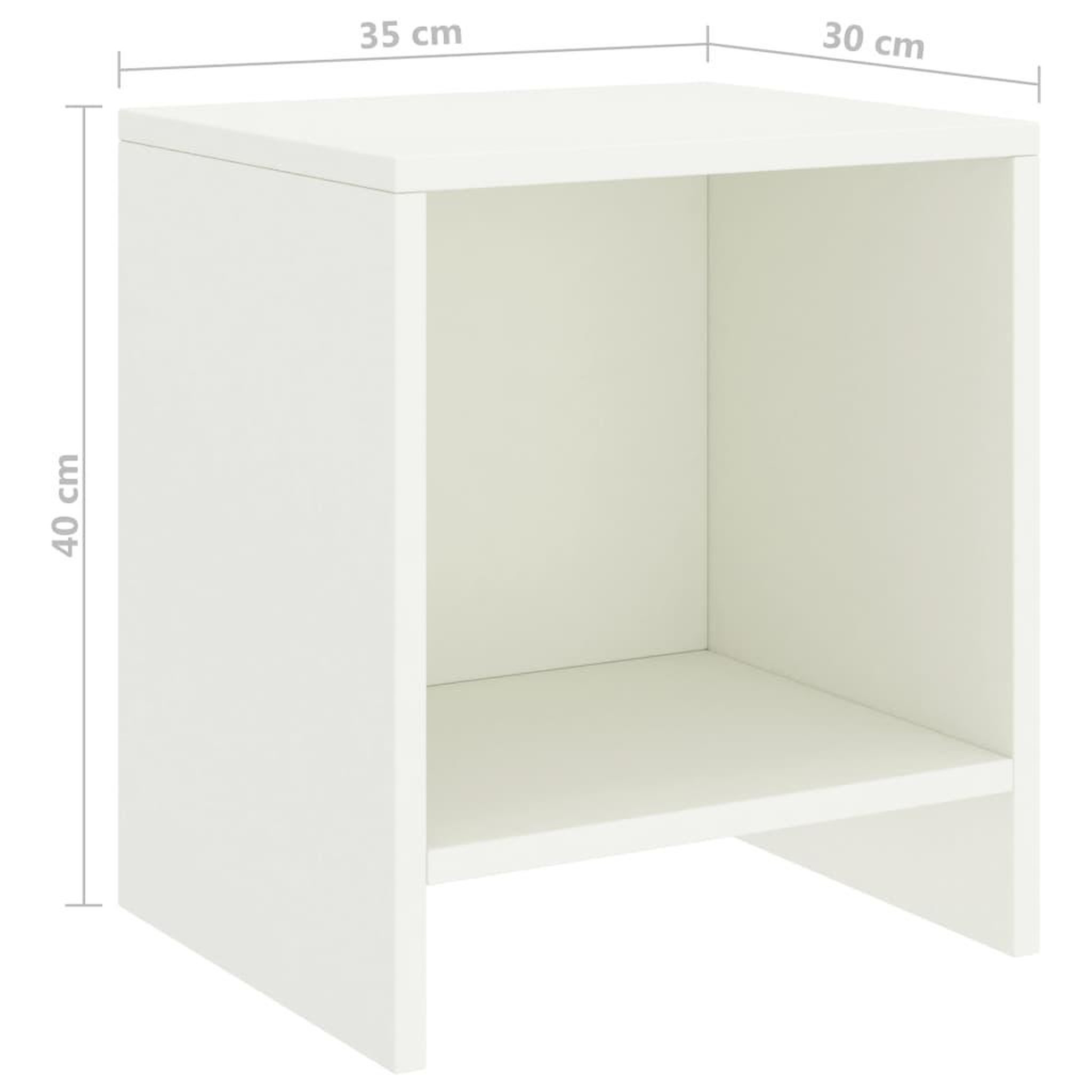 Voir la diapositive 6 : VIDAXL Tables de chevet 2 pcs Blanc 35x30x40 cm Bois de pin massif