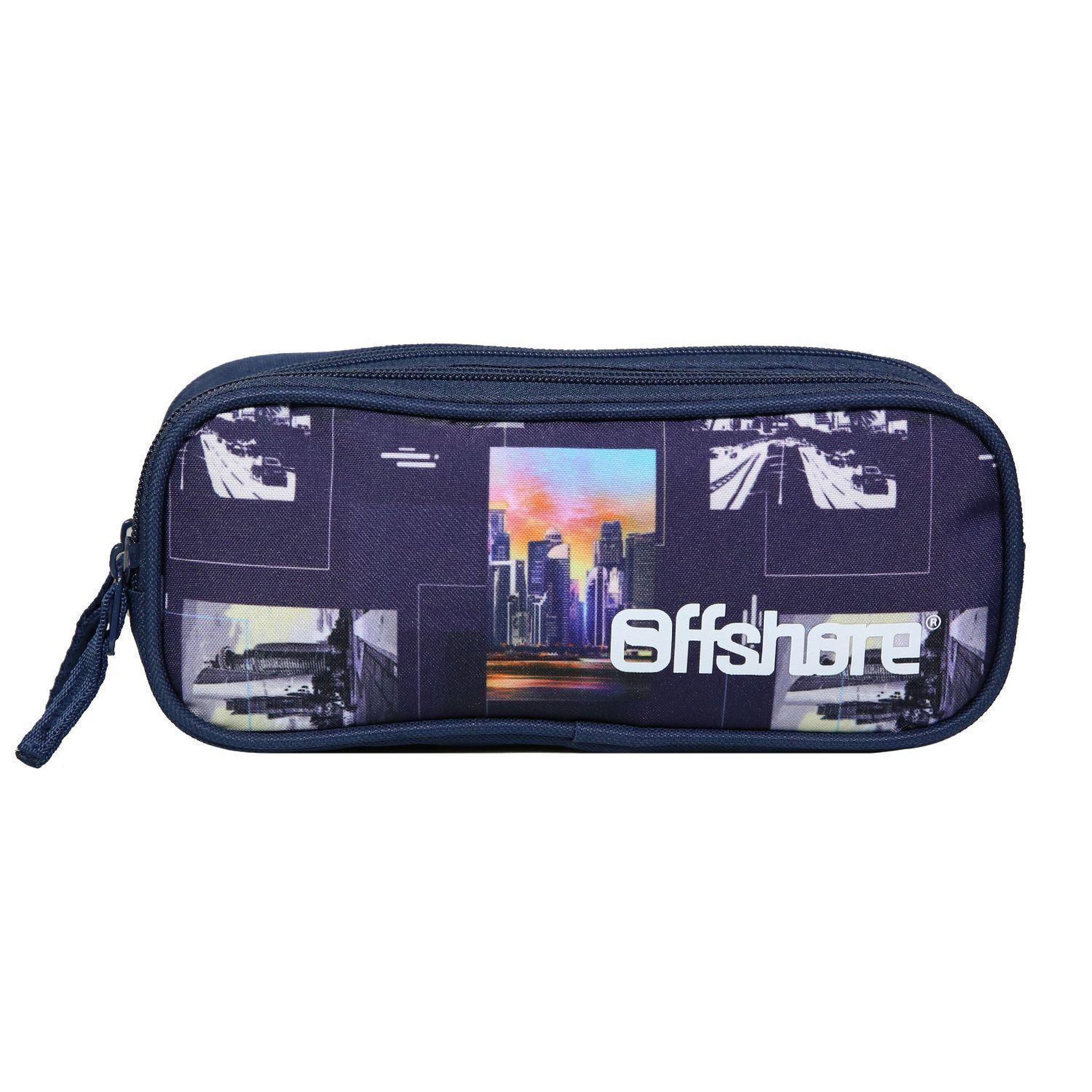 Bagtrotter BAGTROTTER Trousse scolaire 2 compartiments Offshore City Ville Bleue
