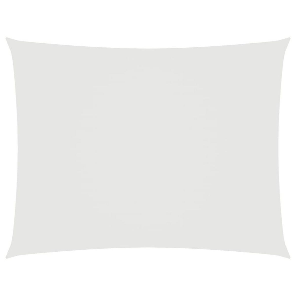 VIDAXL Voile de parasol tissu oxford rectangulaire 6x7 m blanc