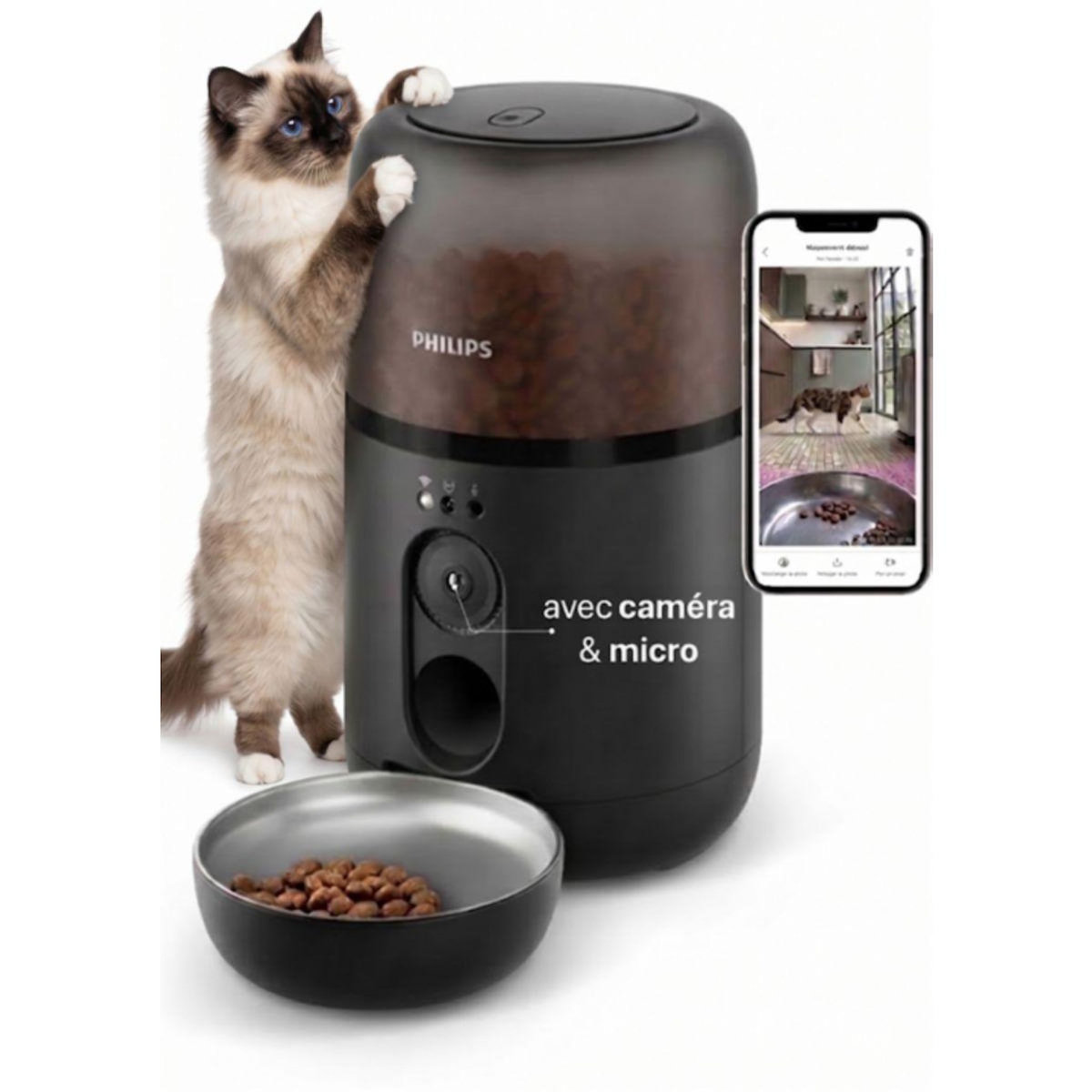 Philips Distributeur de croquettes Série Pet PAW5320/02 connectée avec caméra