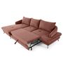 Voir la diapositive 2 : LISA DESIGN Ninon - canapé d'angle gauche 4 places convertible avec coffre en tissu texturé
