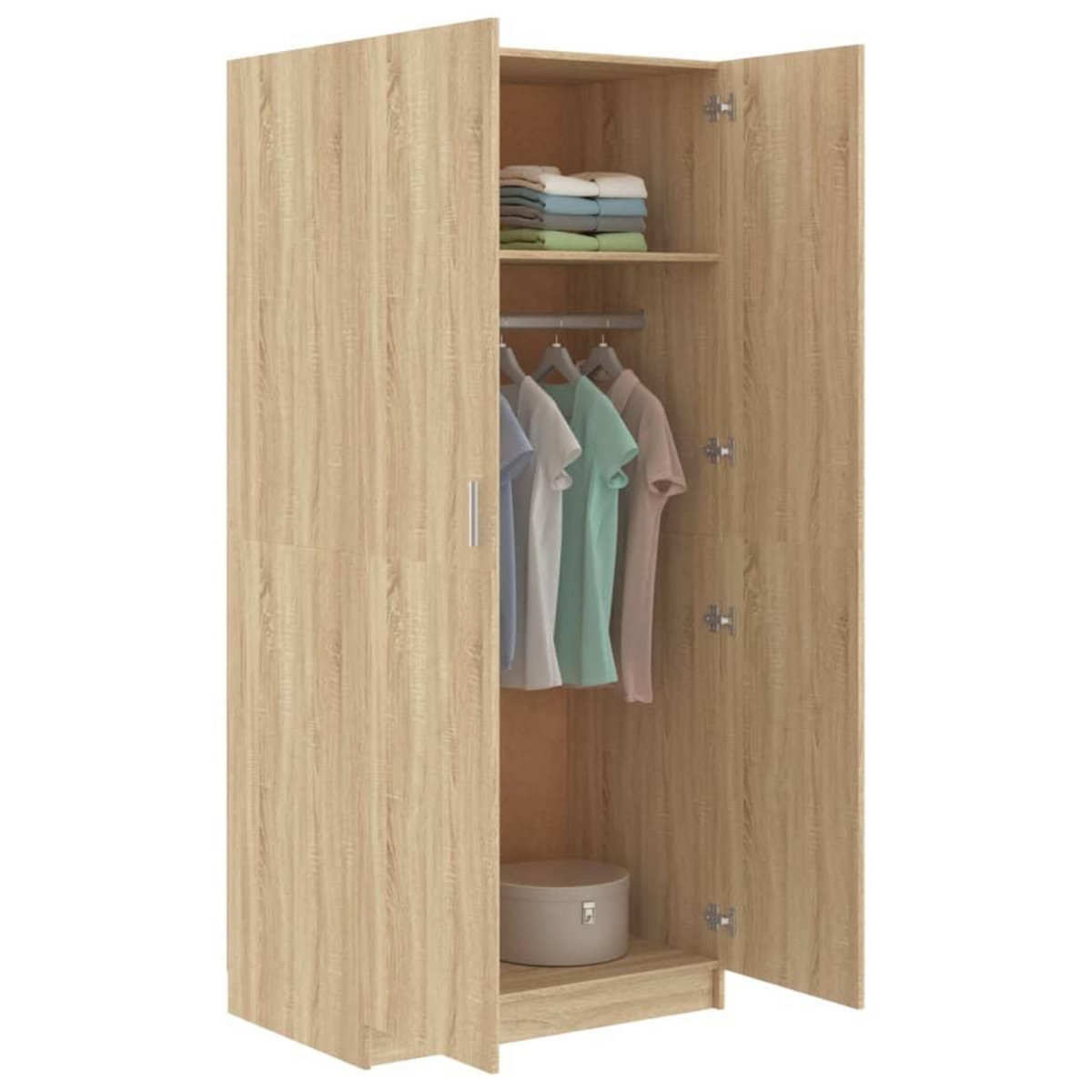 VIDAXL Garde-robe Chene sonoma 80x52x180 cm Bois d'ingenierie