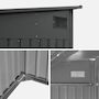 Voir la diapositive 6 : SWEEEK Abri de jardin acier 8.96m² avec kit d'ancrage anthracite L 277.5 x l 322 x H 203 cm - Ornay