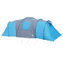 Voir la diapositive 5 : VIDAXL Tente familiale a dome 12 personnes bleu impermeable