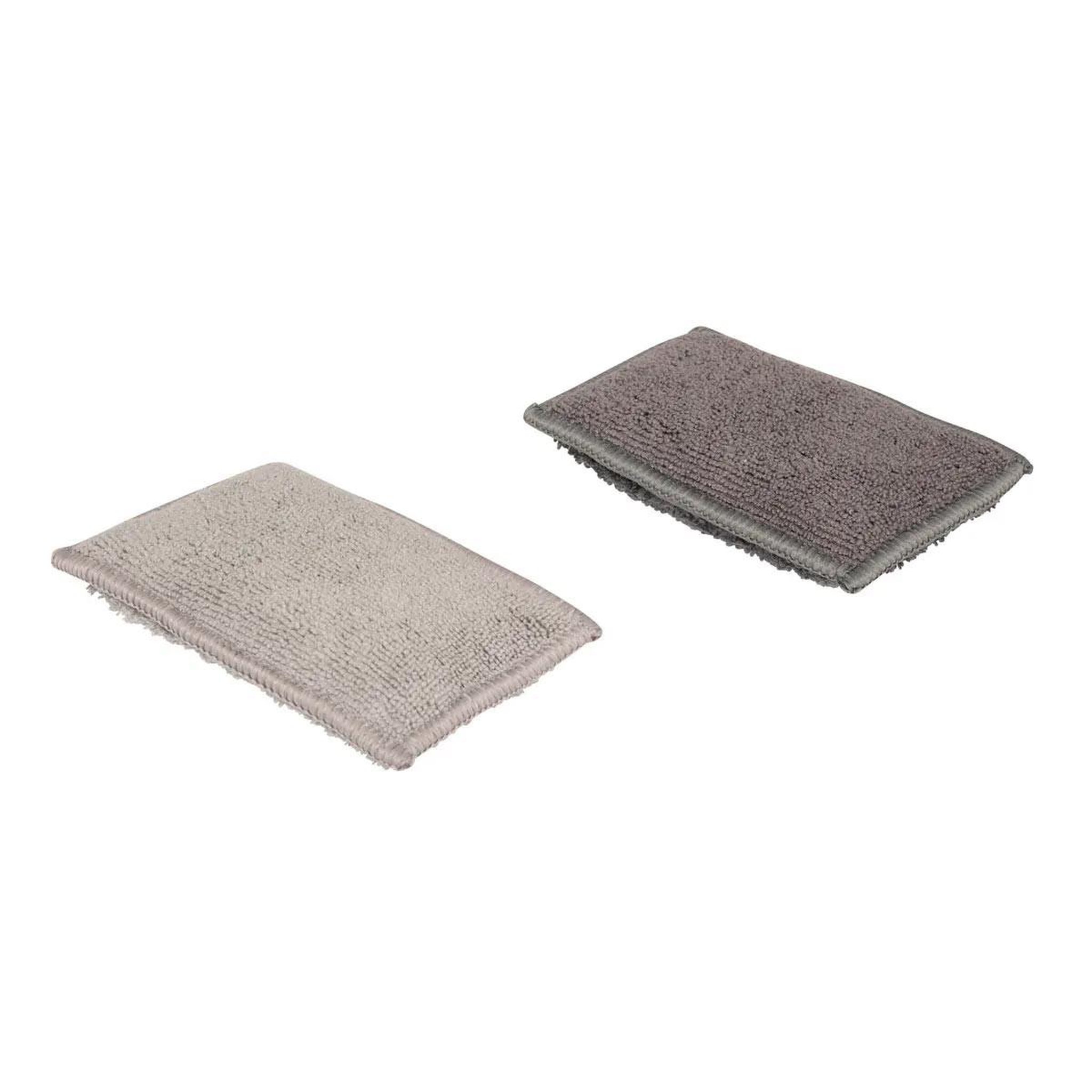 FIVE Lot de 2 éponges réutilisables  microfibre  13cm gris