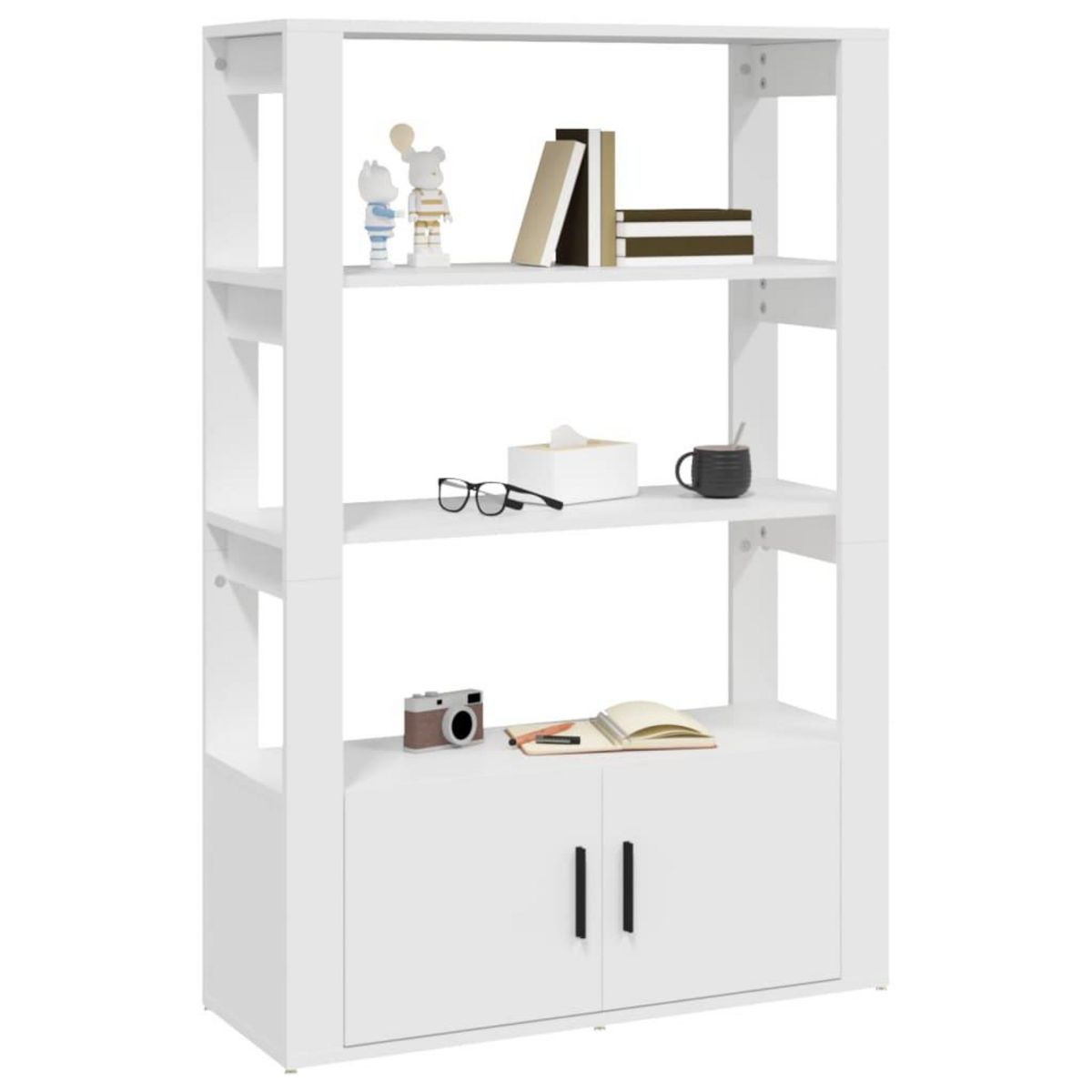 VIDAXL Buffet Blanc 80x30x119,5 cm Bois d'ingenierie