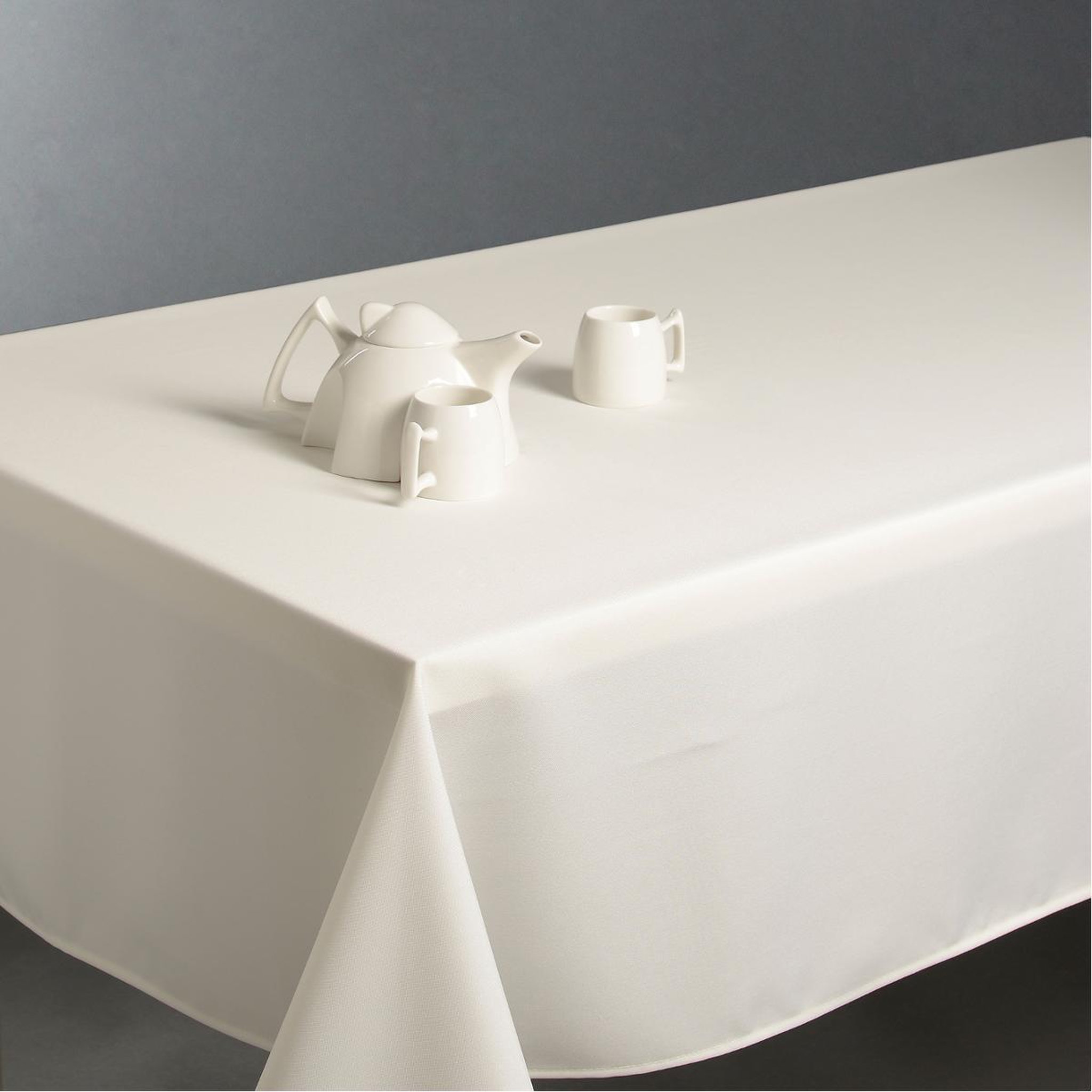 Voir la diapositive 3 : ATMOSPHERA Nappe antitache  unie  150x300cm ivoire
