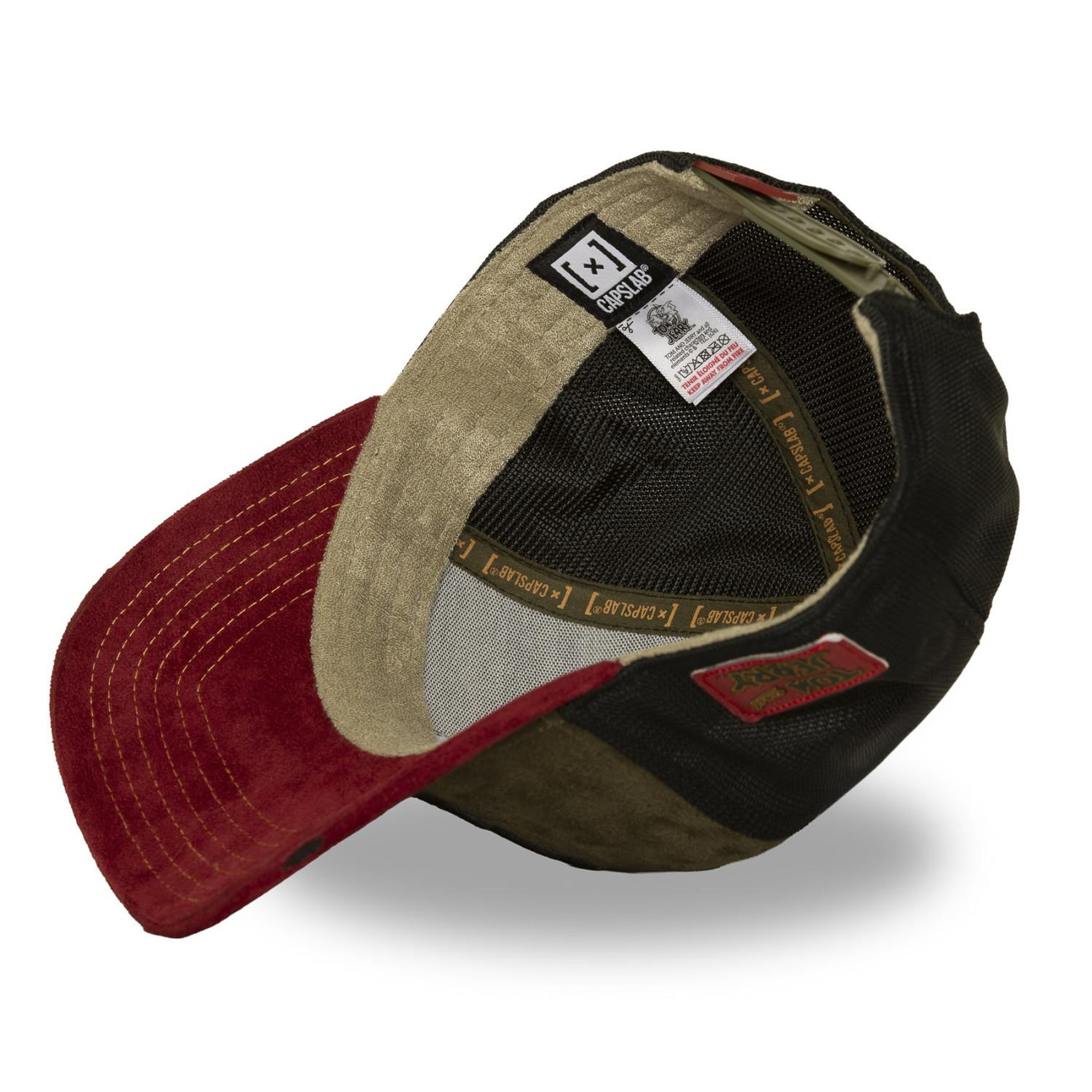 Voir la diapositive 5 : CAPSLAB Casquette semi curved avec filet et patch tom & jerry