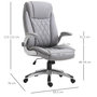 Voir la diapositive 3 : HOMCOM HOMCOM Fauteuil de bureau ergonomique hauteur réglable roulettes pivotant P.U 70 x 76 x 121 cm gris