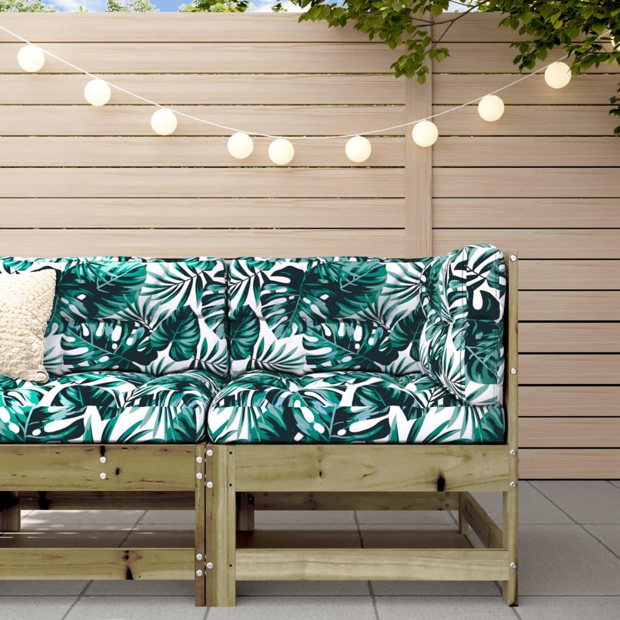 VIDAXL Canape d'angle de jardin bois de pin impregne