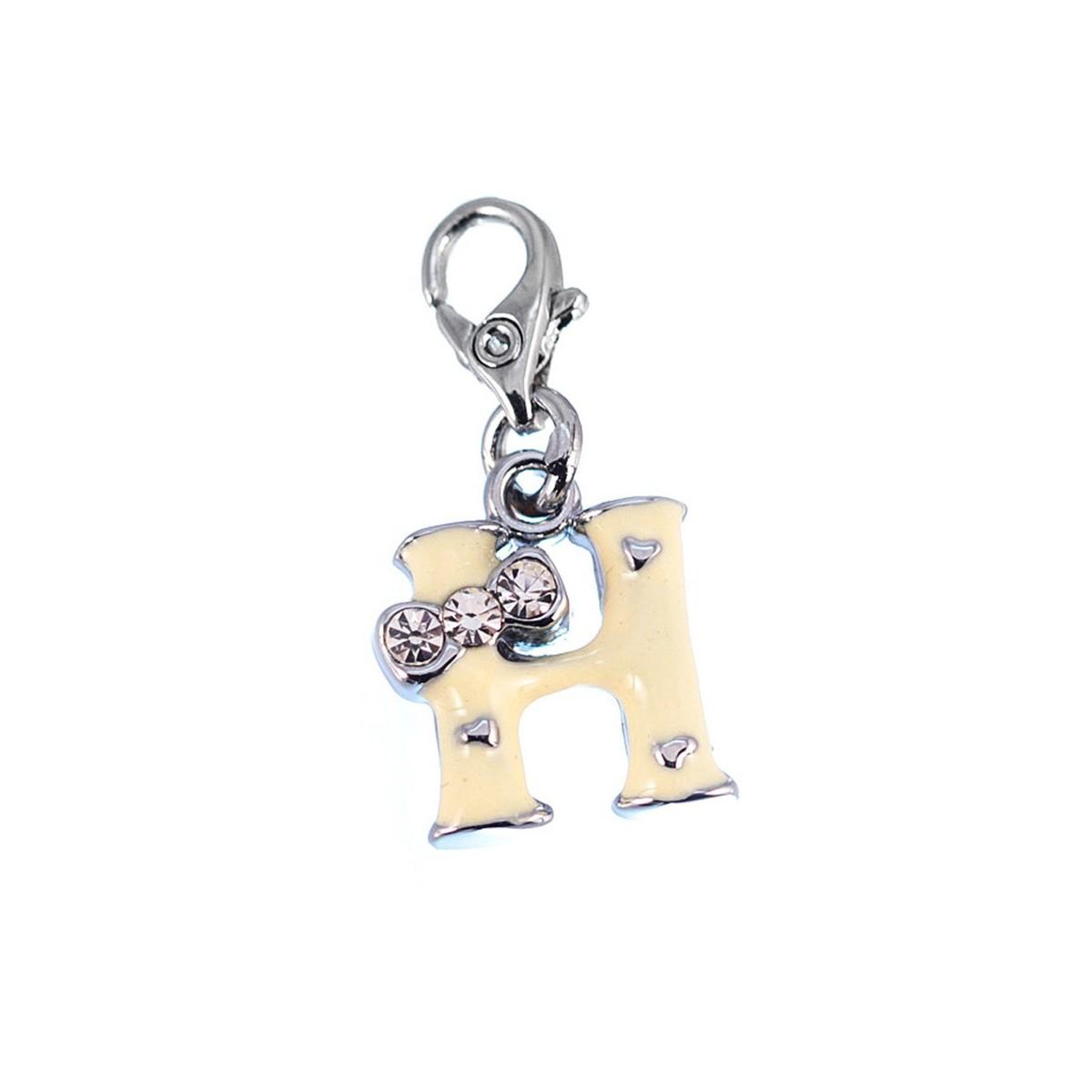 SC CRYSTAL Charm Lettre H jaune SC Crystal