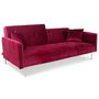 Voir la diapositive 4 : Paris Prix Canapé Convertible 3 Places  Lacla  191cm Rouge