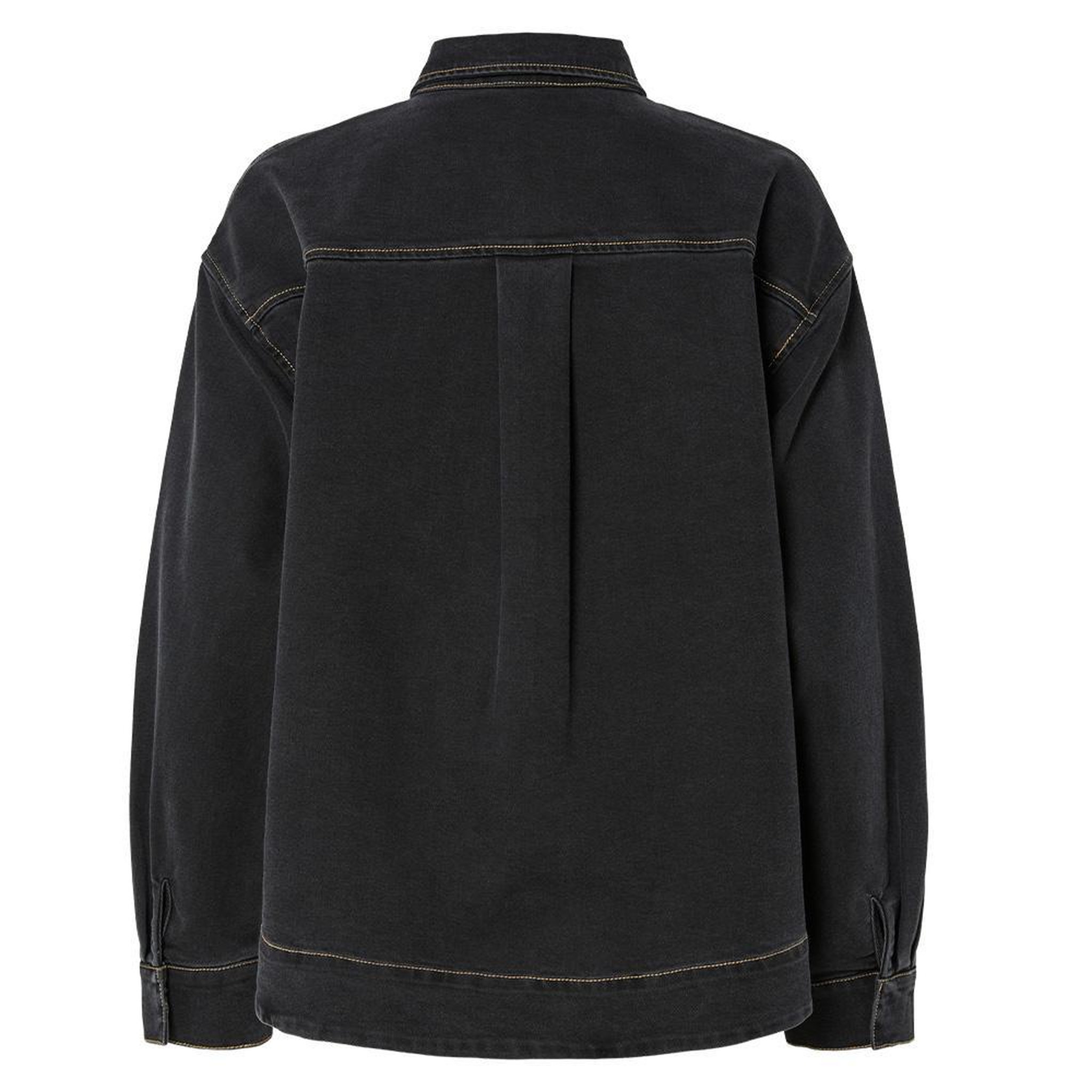 Voir la diapositive 2 : Pieces Veste en Jean Bleu/Brut Femme Pieces Pcmathea Curved Denim