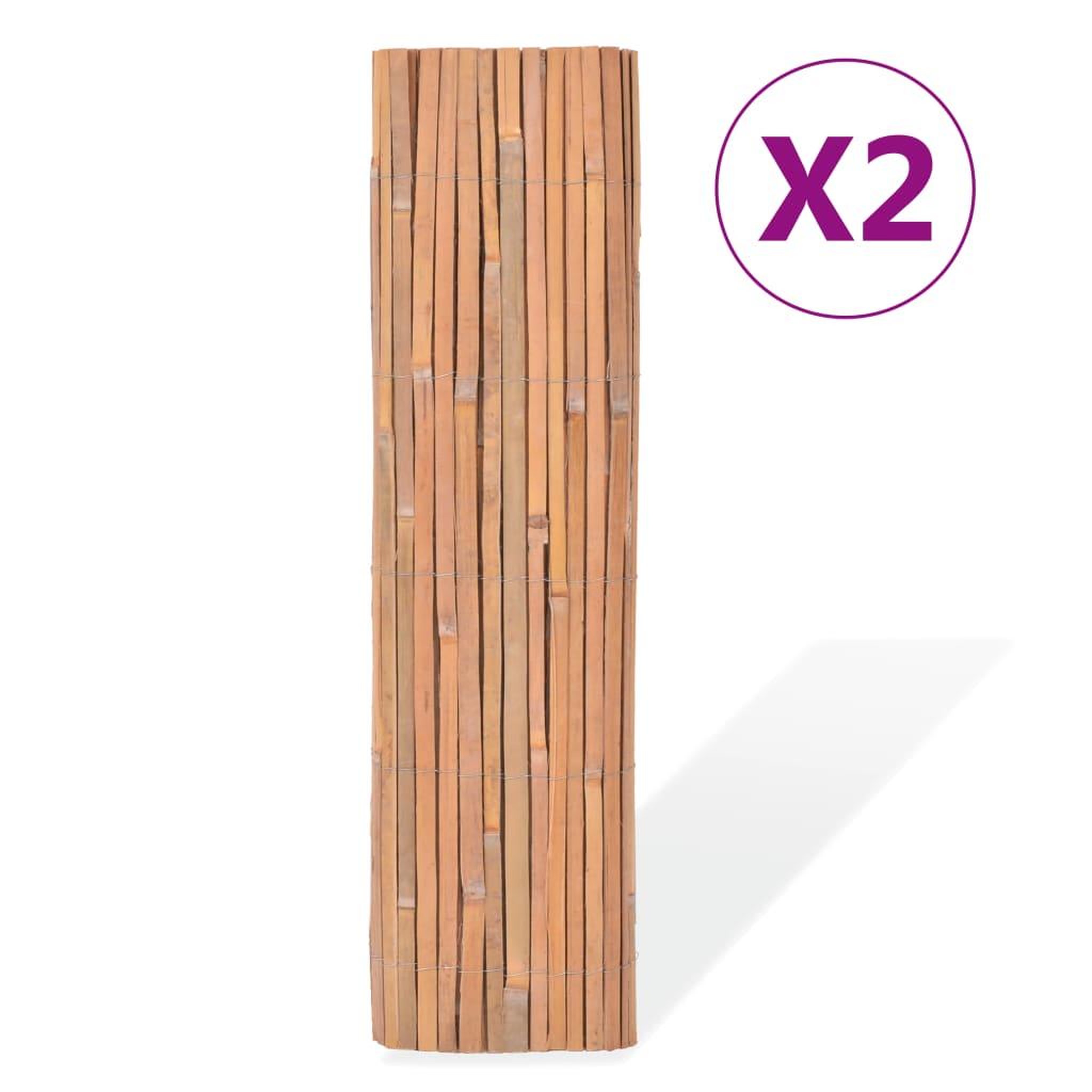 Voir la diapositive 2 : VIDAXL Clotures en bambou 2 pcs 100x400 cm