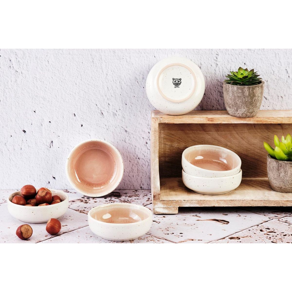 BJORN Bol OXYGEN Ø9cm - 6 pièces - Rose poudre