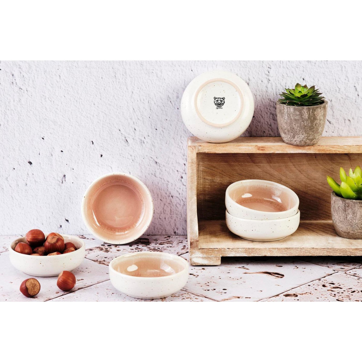 BJORN Bol OXYGEN Ø9cm - 6 pièces - Rose poudre