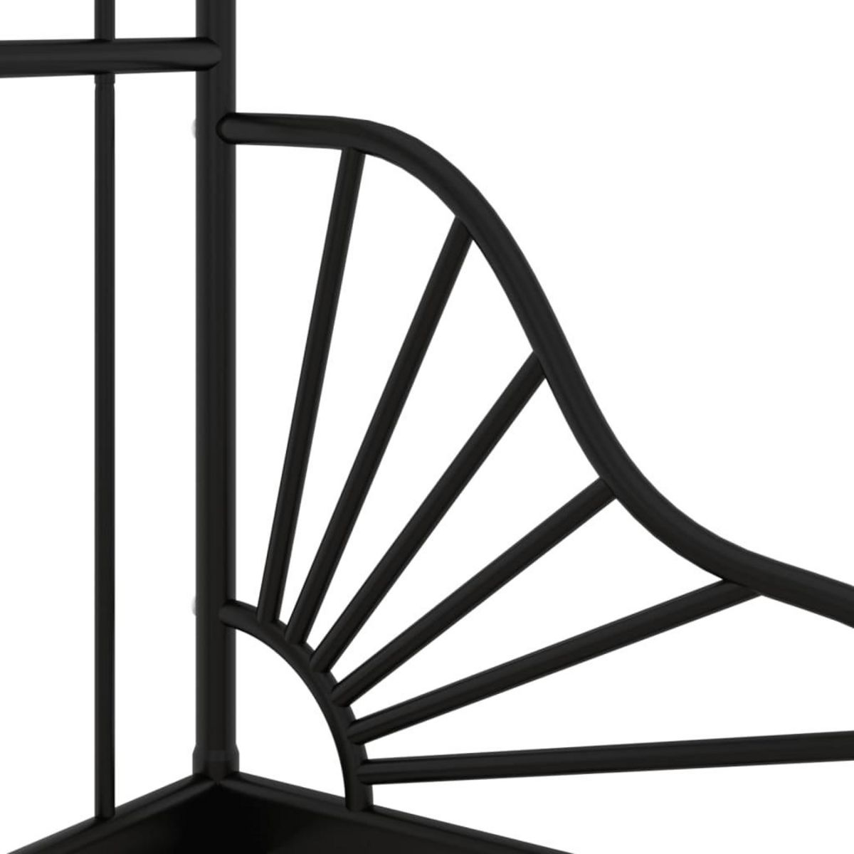 VIDAXL Cadre de lit extensible Noir Metal 80x130/200 cm