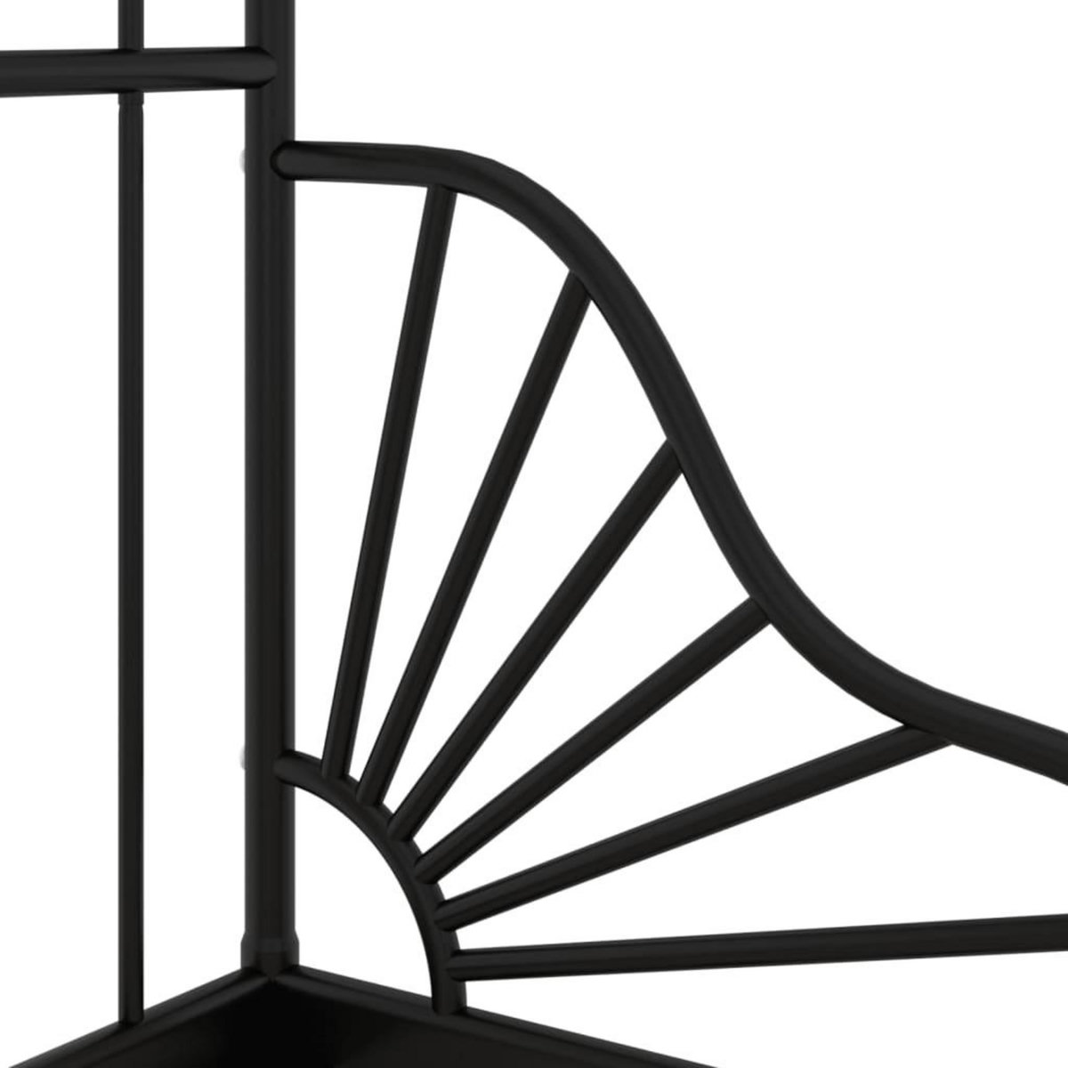 VIDAXL Cadre de lit extensible Noir Metal 80x130/200 cm