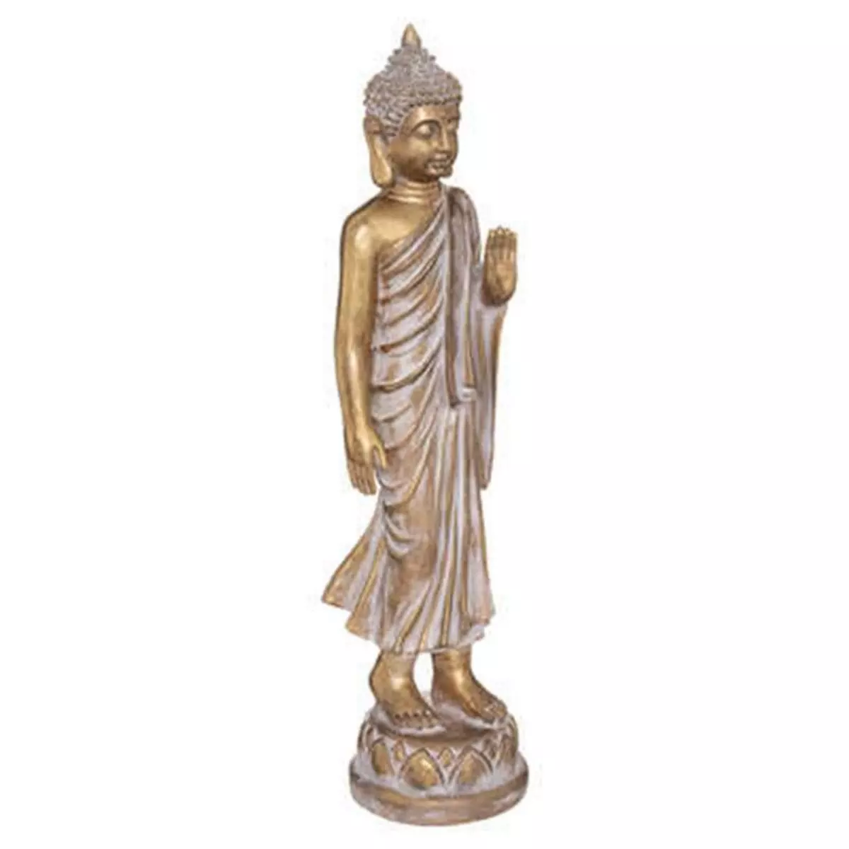  Statuette Déco  Bouddha Debout  82cm Or