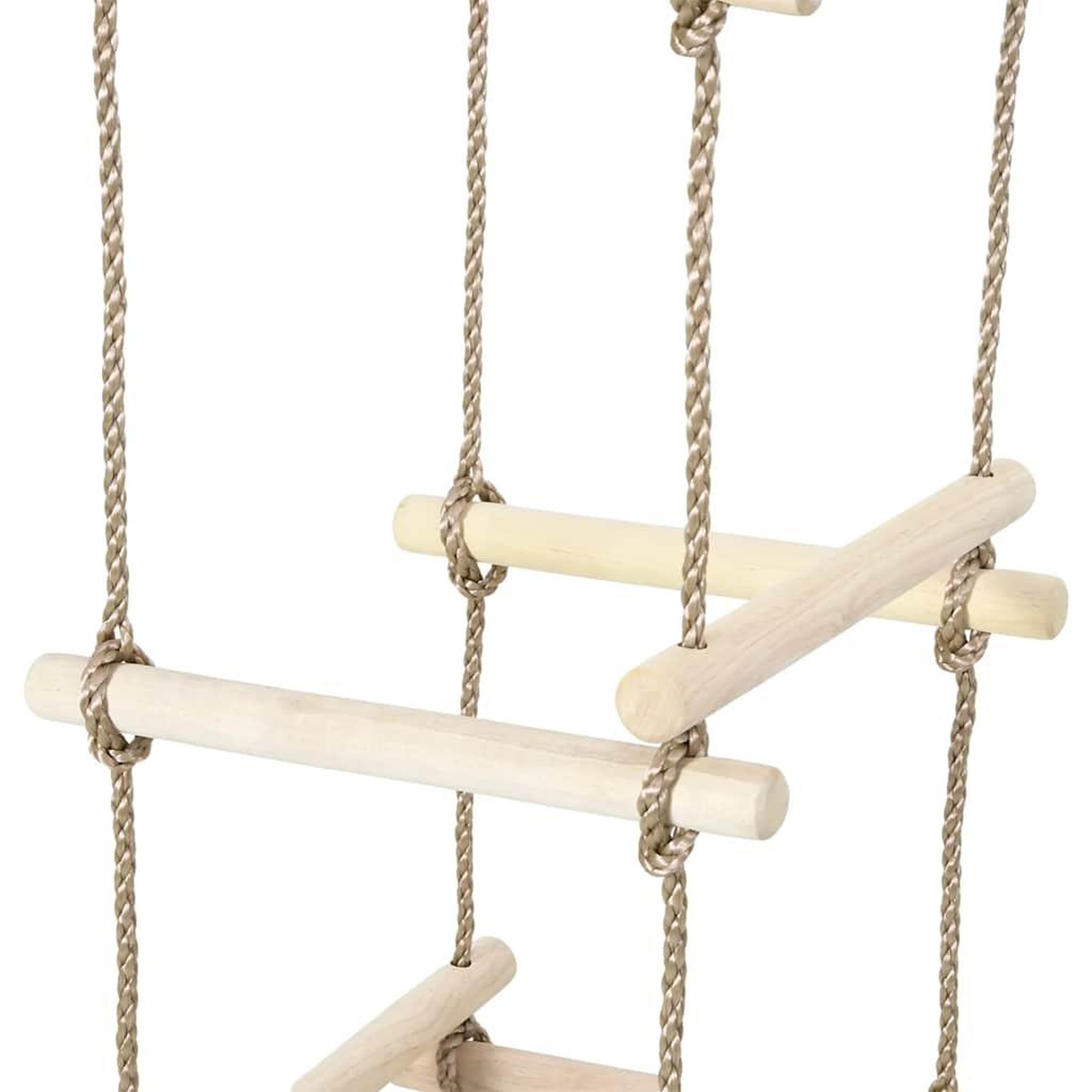 Voir la diapositive 4 : VIDAXL Echelle de corde pour enfants 200 cm Bois